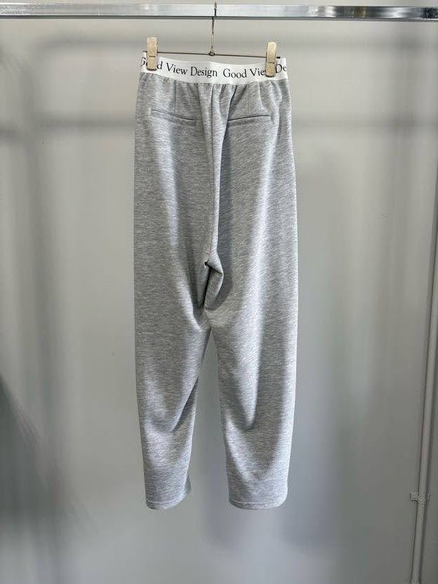 【GOOD VIEW DESIGN 2026 SPRING】BLACKウエストロゴゴムタックパンツ - Champdelarose