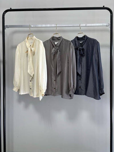 【GOOD VIEW DESIGN 2027 SS】ボウタイ取り外し可ブラウス - 2月下旬頃発送 - Champdelarose