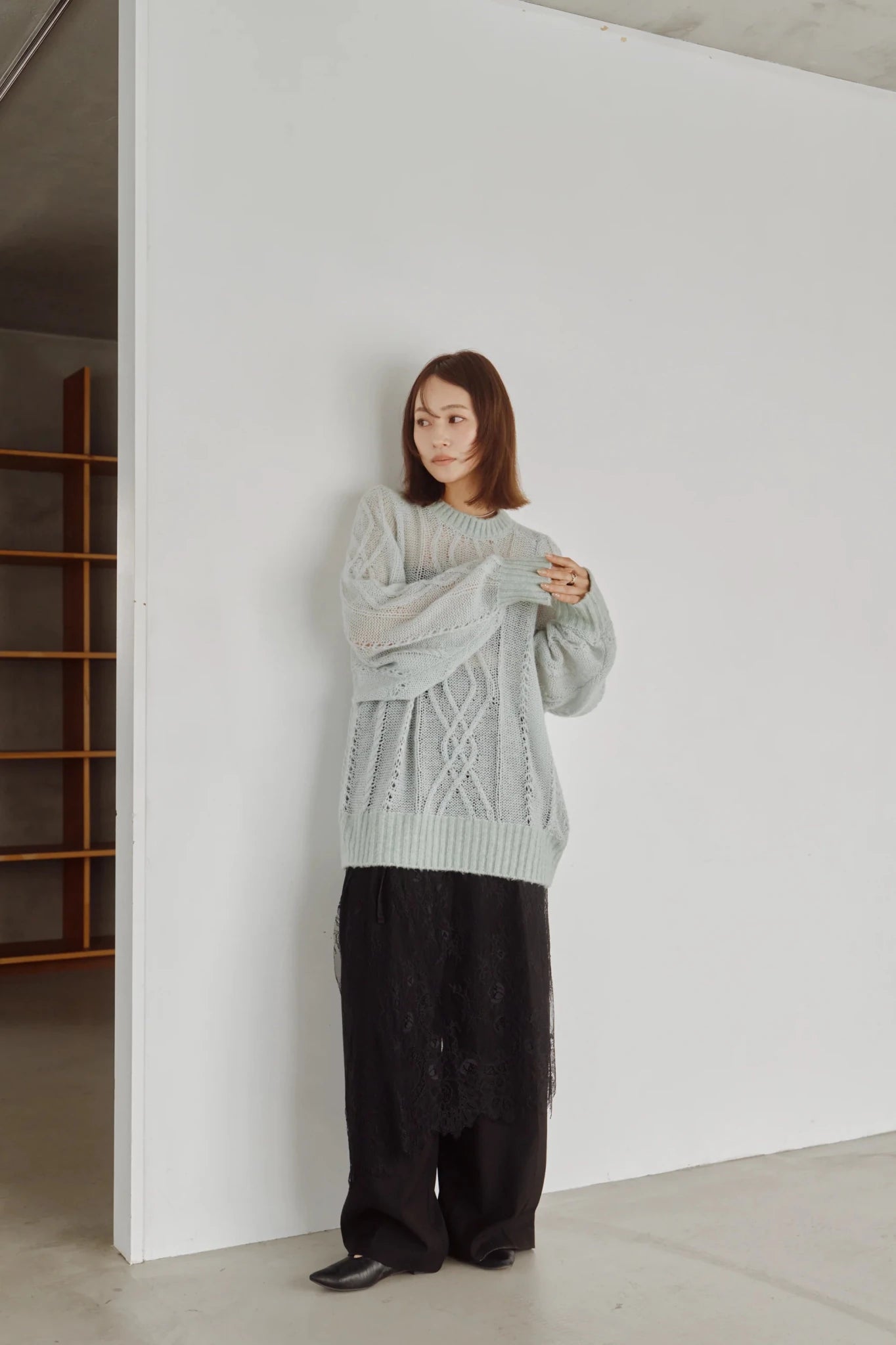 【Hella 2026 FALLWINTER COLLECTION】2Way Layered Lace Wrap Skirt - Champdelarose