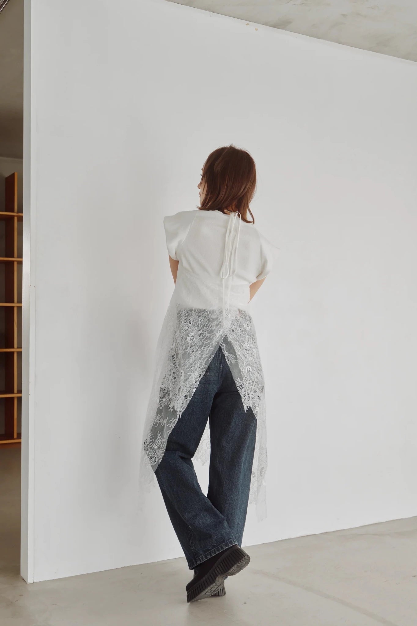 【Hella 2026 FALLWINTER COLLECTION】2Way Layered Lace Wrap Skirt - Champdelarose