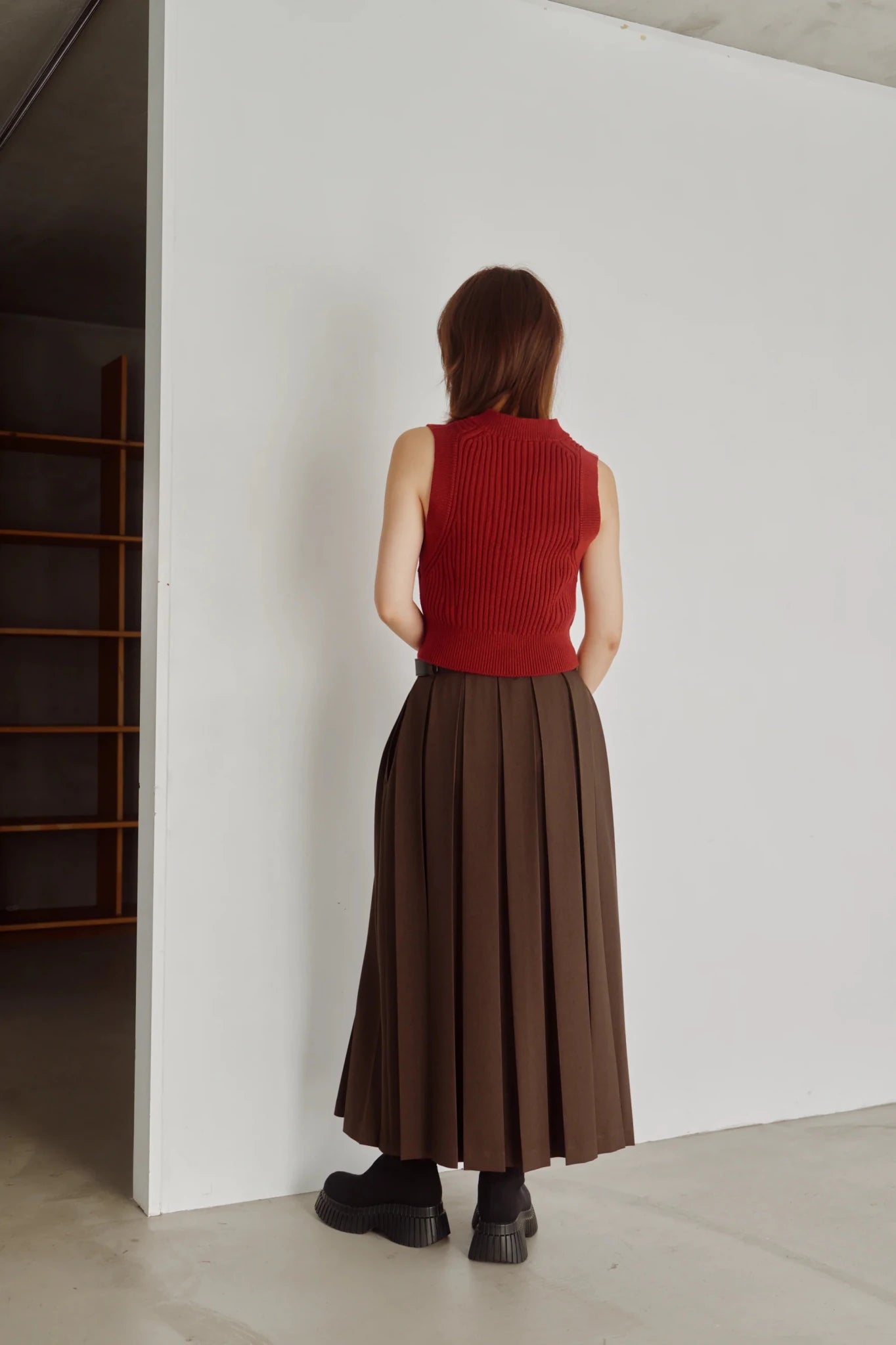 【Hella 2026 FALLWINTER COLLECTION】Box Pleat Skirt - Champdelarose