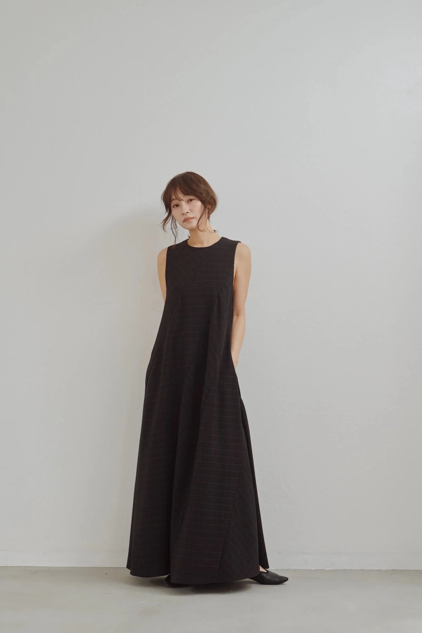 【Hella 2026 FALLWINTER COLLECTION】Check Flare Panel Dress - Champdelarose
