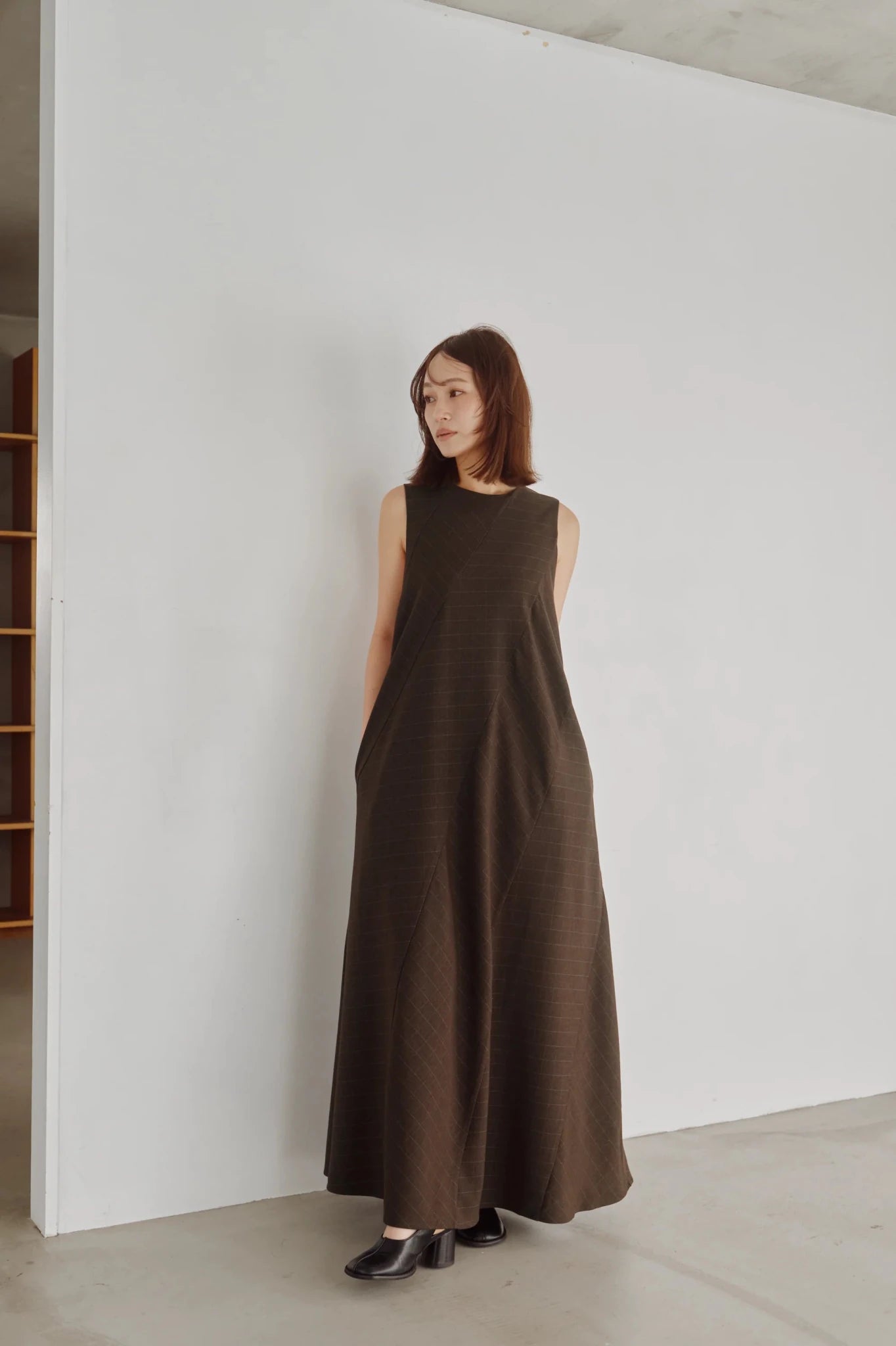 【Hella 2026 FALLWINTER COLLECTION】Check Flare Panel Dress - Champdelarose