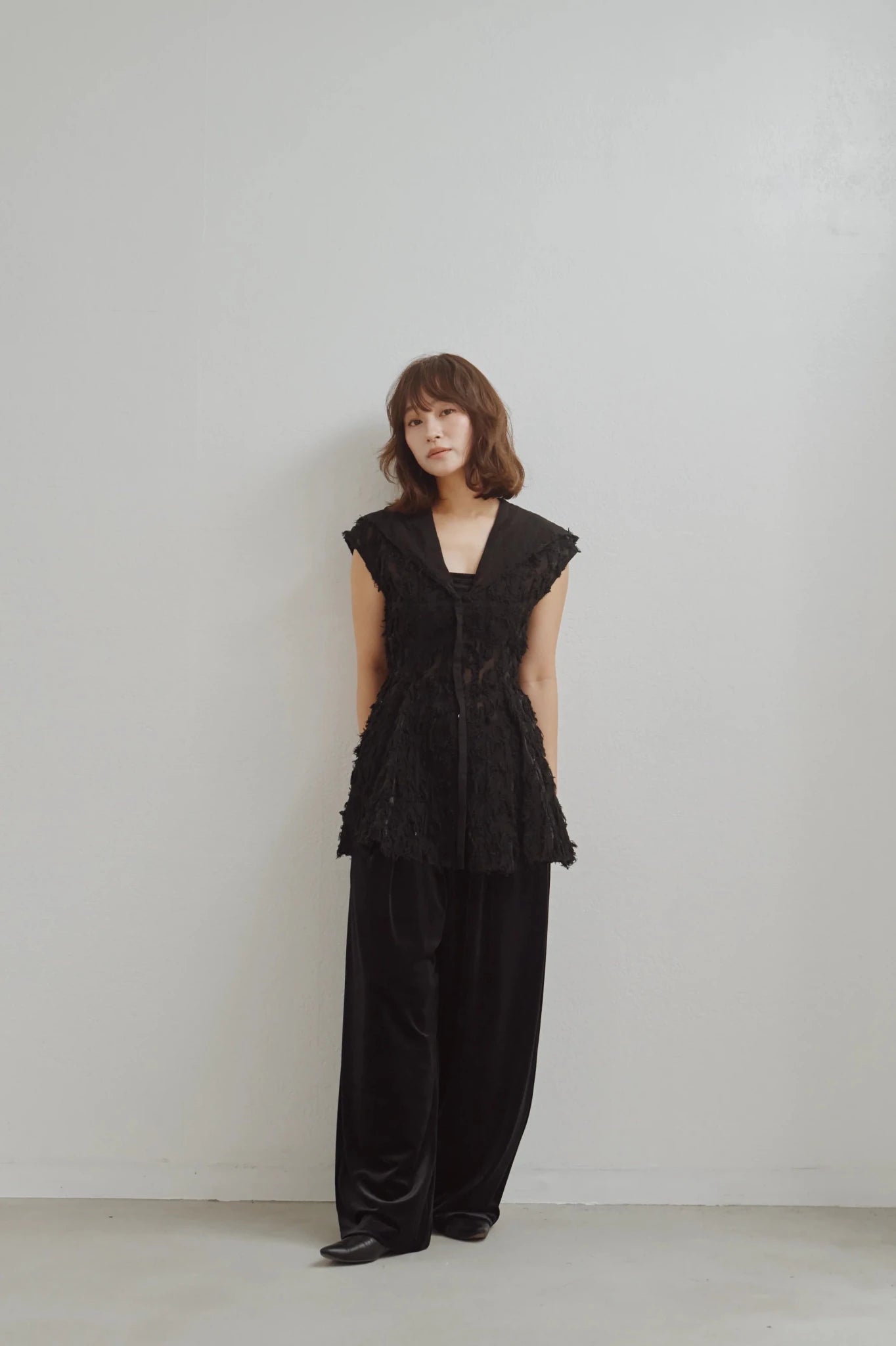【Hella 2026 FALLWINTER COLLECTION】Cut Jacquard Peplum Hoodie - Champdelarose