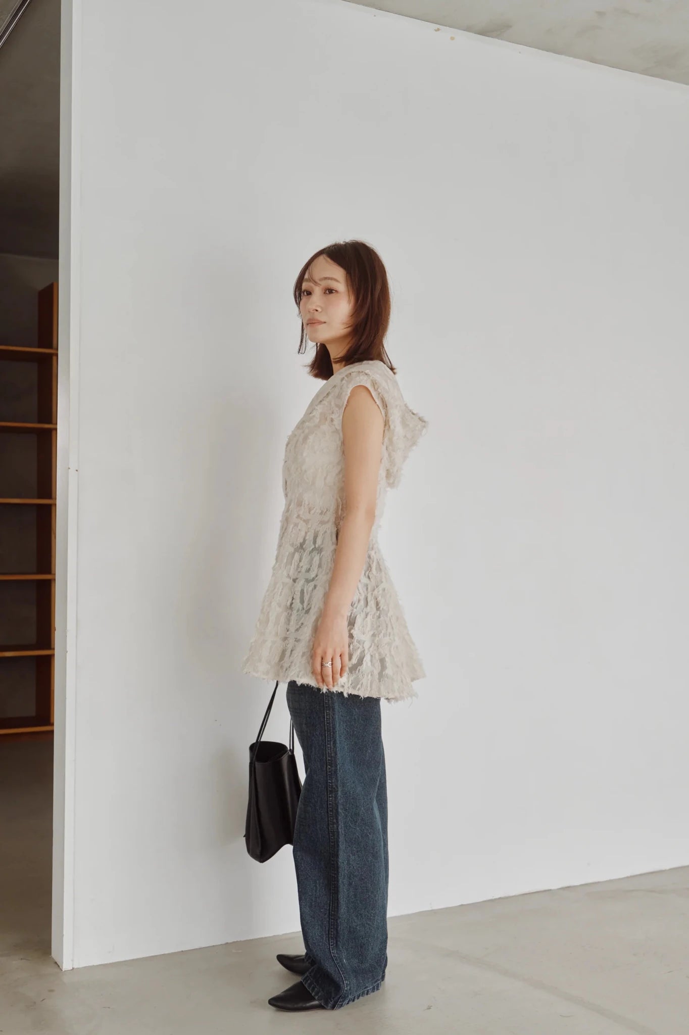 【Hella 2026 FALLWINTER COLLECTION】Cut Jacquard Peplum Hoodie - Champdelarose