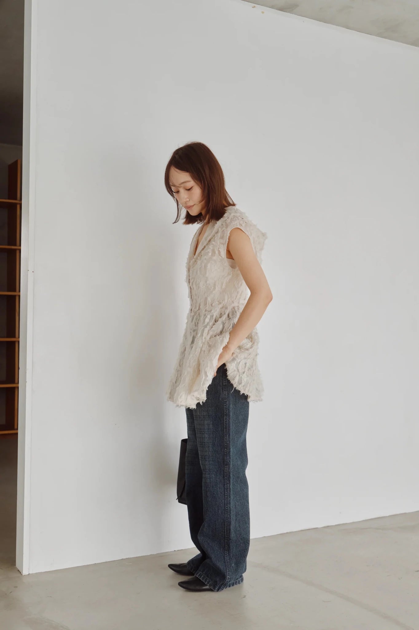 【Hella 2026 FALLWINTER COLLECTION】Cut Jacquard Peplum Hoodie - Champdelarose