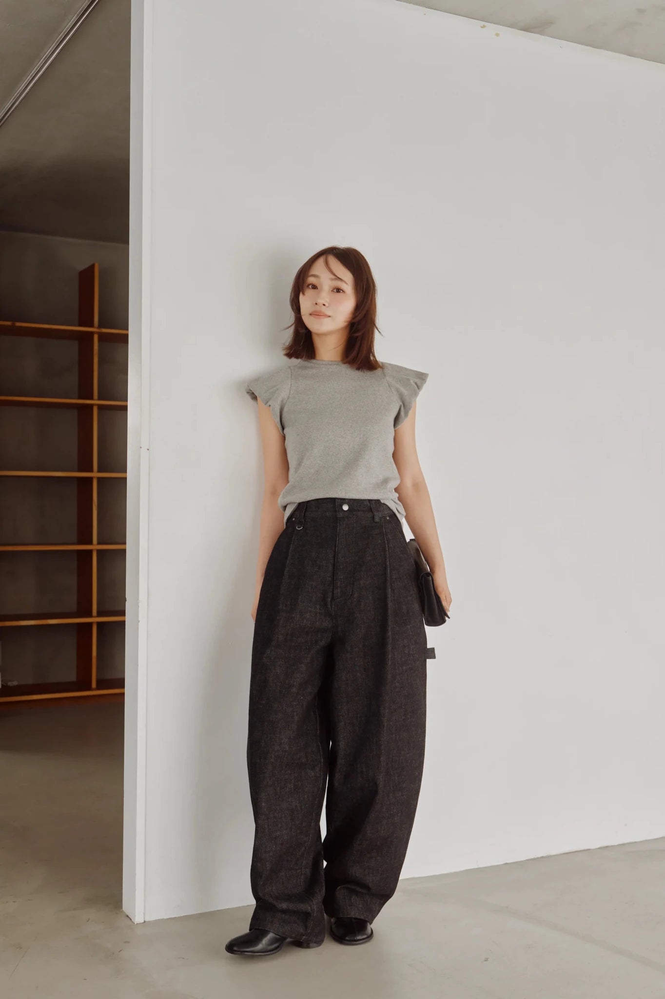 【Hella 2026 FALLWINTER COLLECTION】Fitted Puff Rib Top - Champdelarose