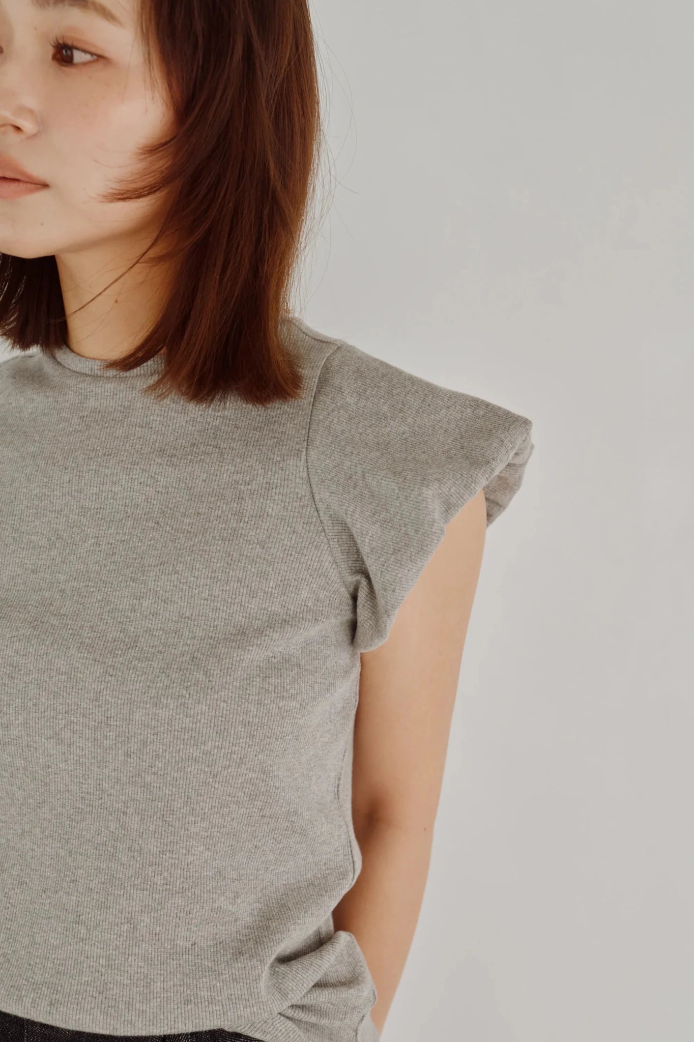 【Hella 2026 FALLWINTER COLLECTION】Fitted Puff Rib Top - Champdelarose