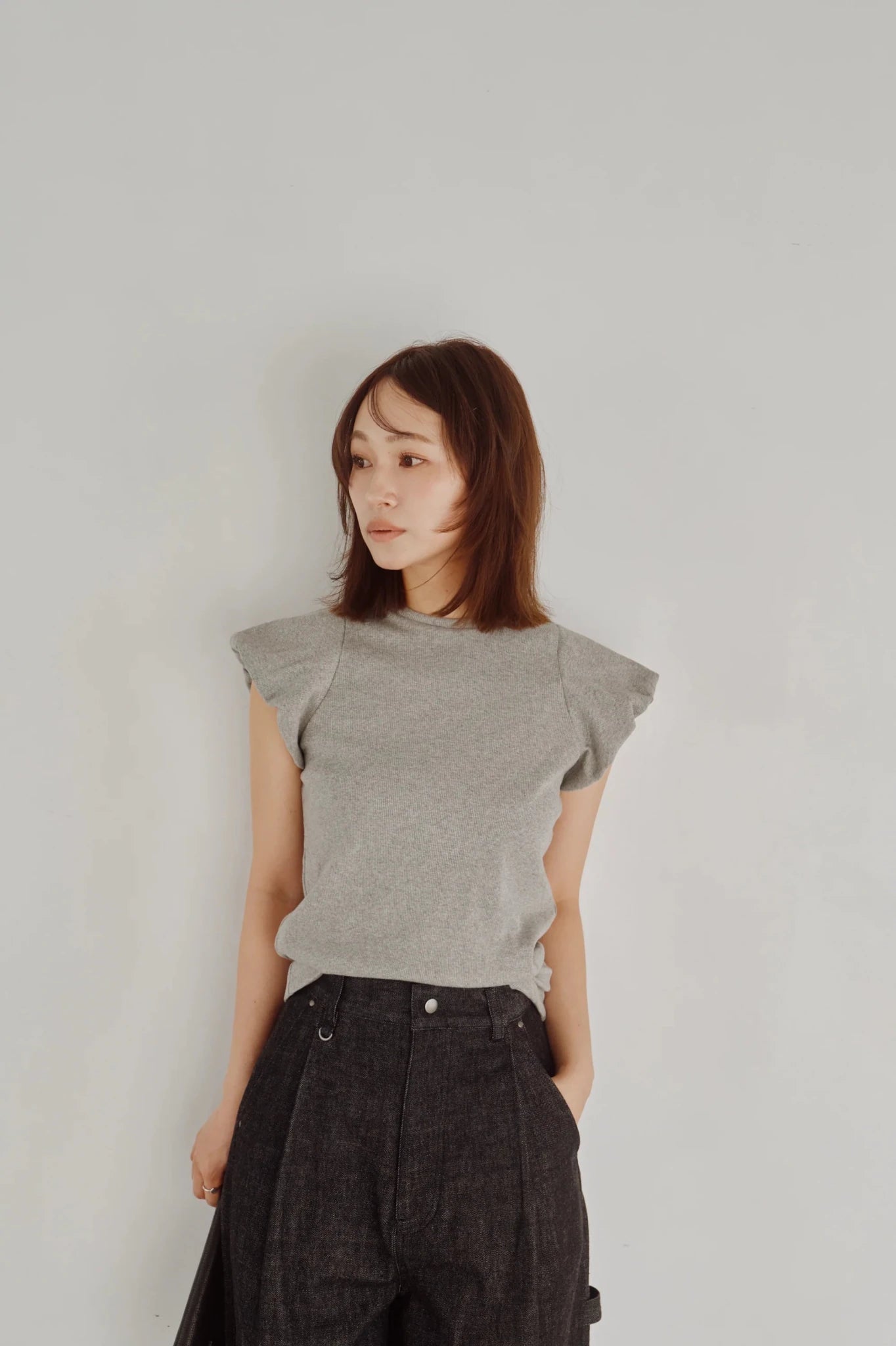 【Hella 2026 FALLWINTER COLLECTION】Fitted Puff Rib Top - Champdelarose