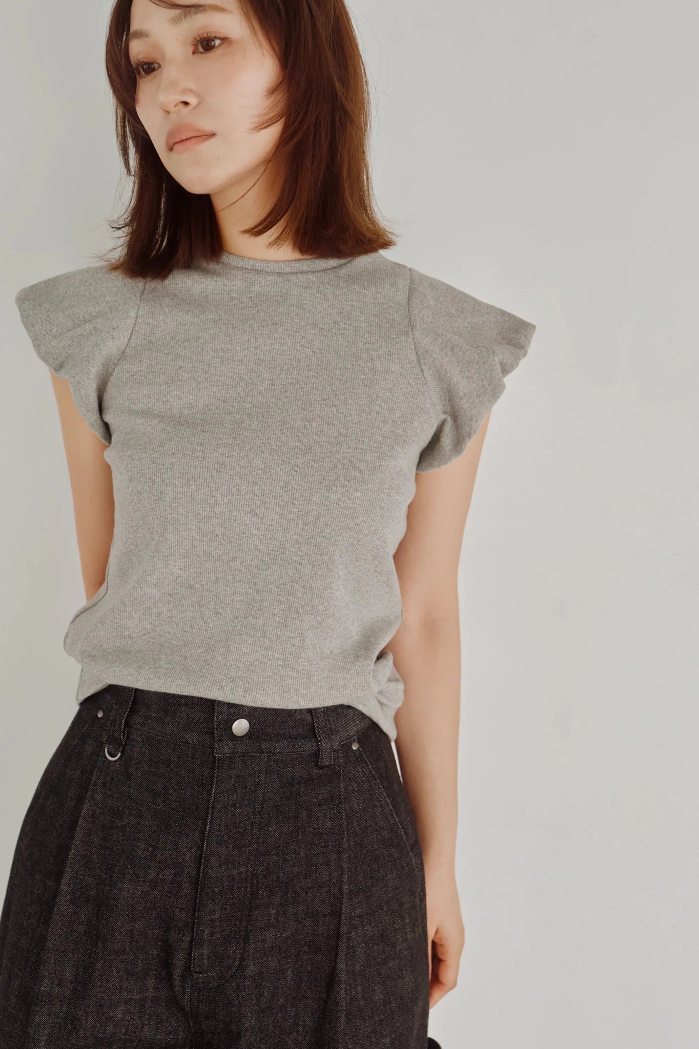 【Hella 2026 FALLWINTER COLLECTION】Fitted Puff Rib Top - Champdelarose