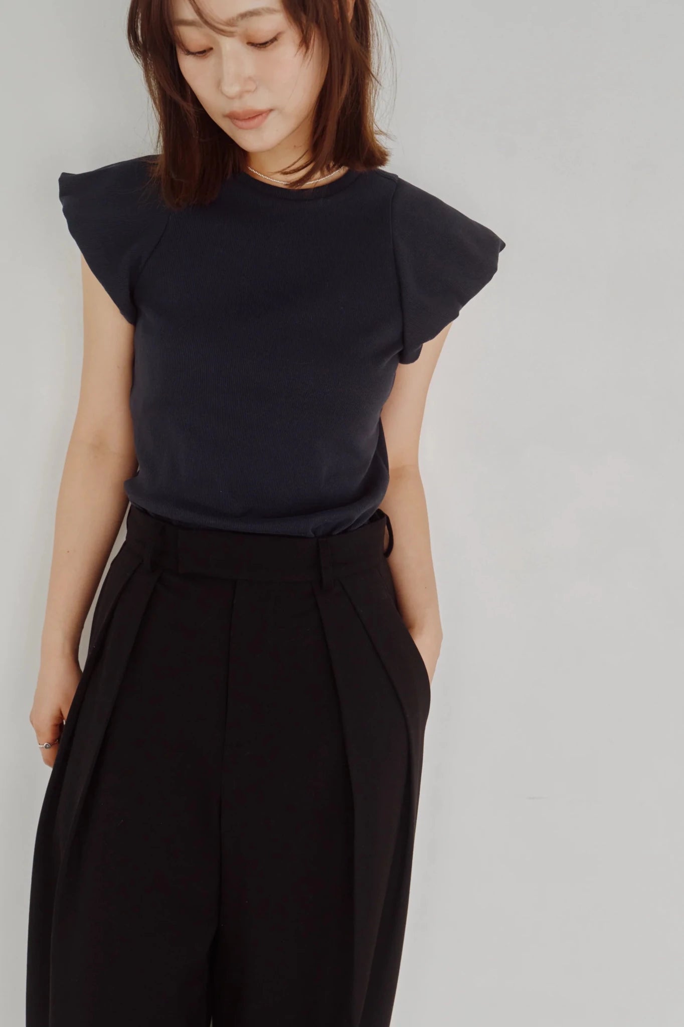 【Hella 2026 FALLWINTER COLLECTION】Fitted Puff Rib Top - Champdelarose