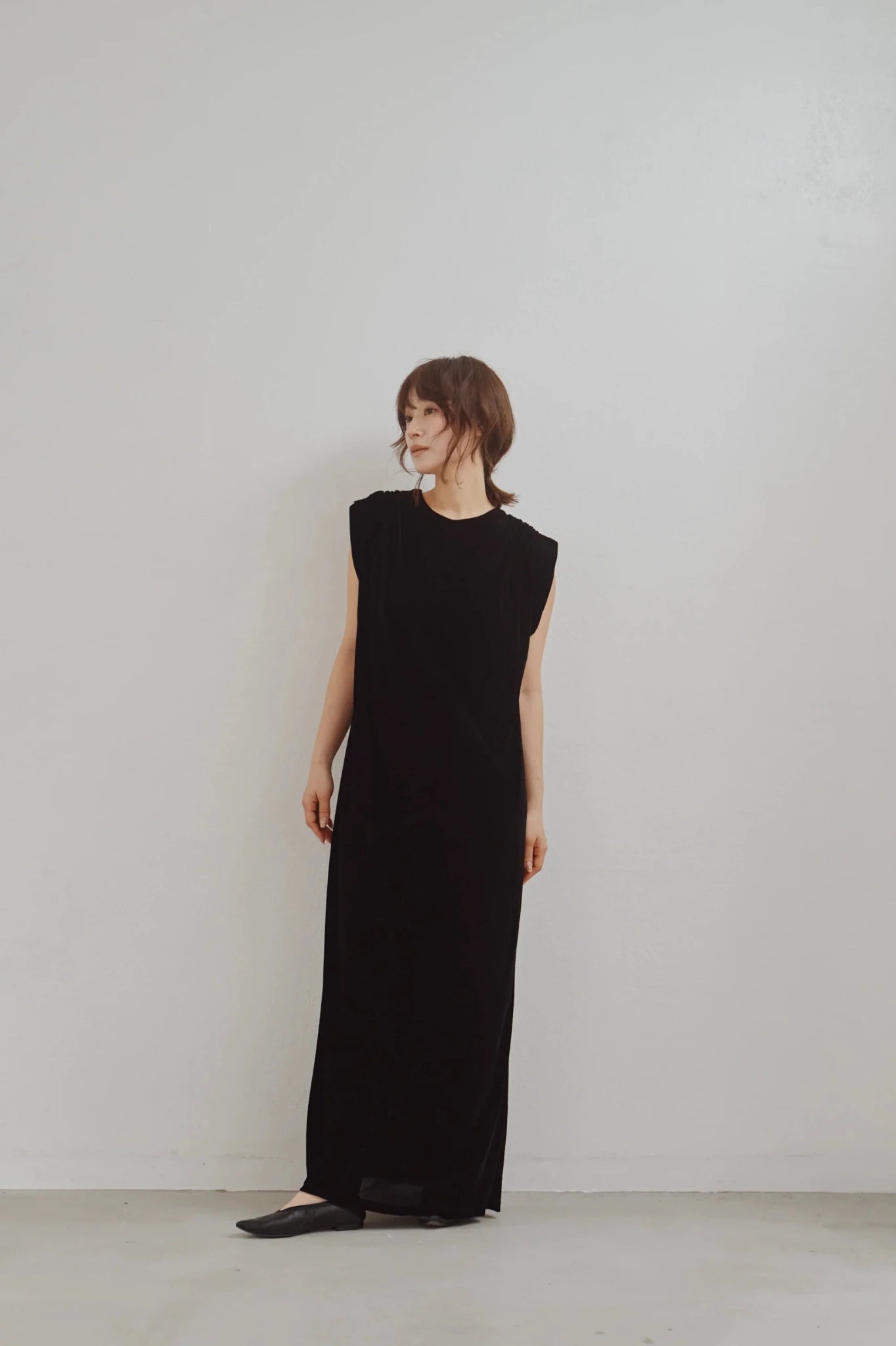 【Hella 2026 FALLWINTER COLLECTION】Flocked Tulle Back Code Dress - Champdelarose