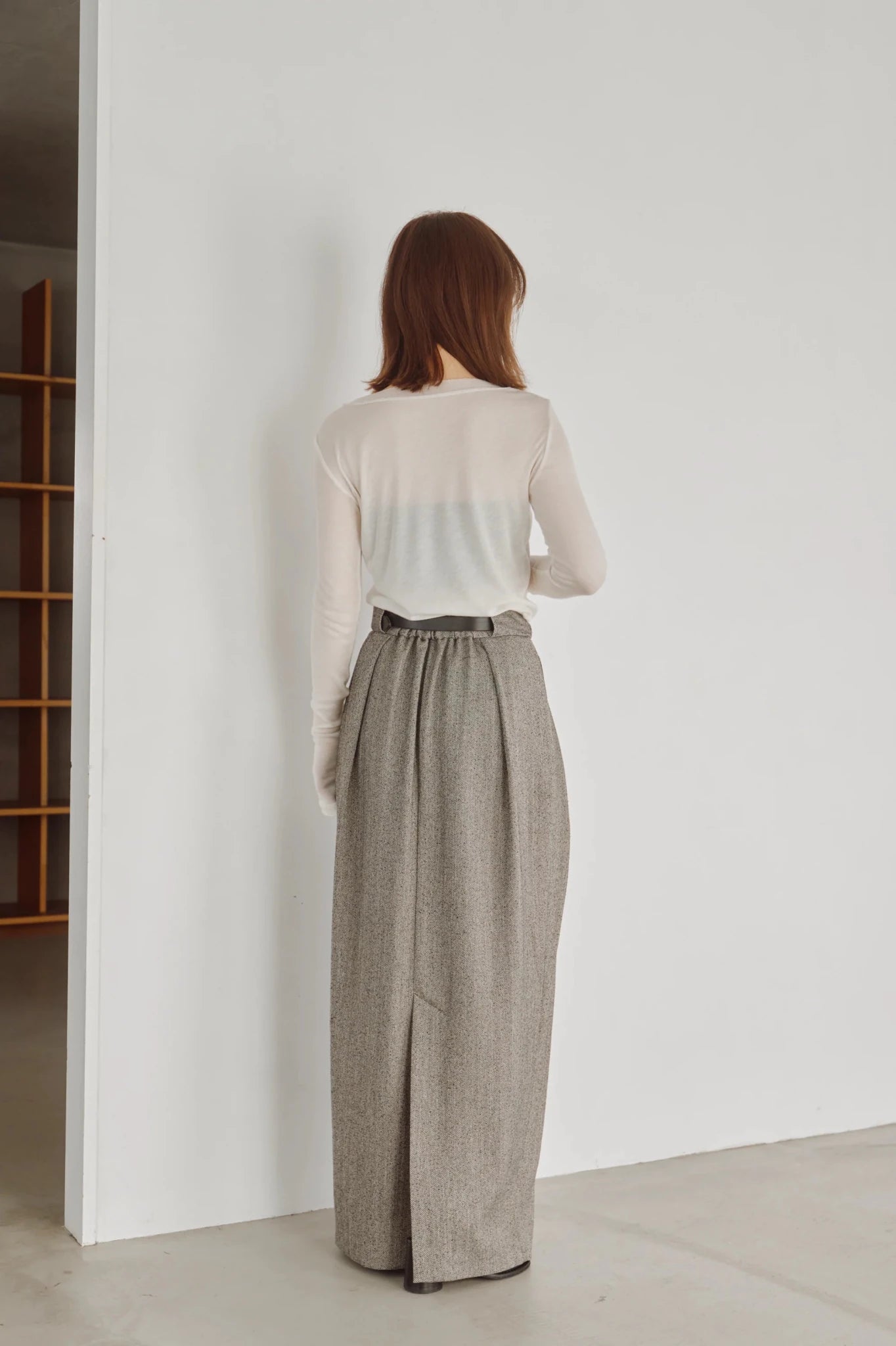 【Hella 2026 FALLWINTER COLLECTION】Herringbone Tweed Skirt - Champdelarose