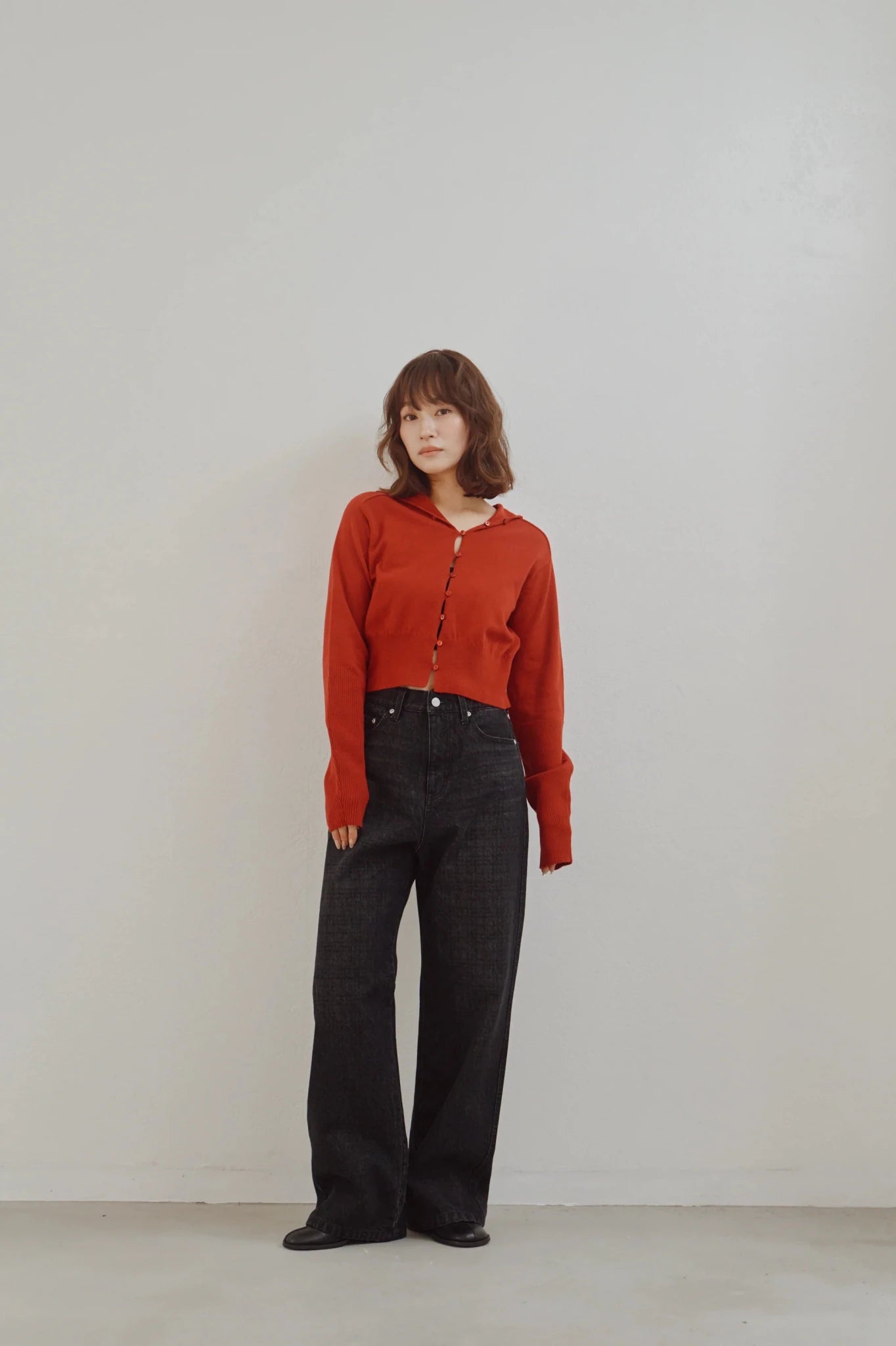 【Hella 2026 FALLWINTER COLLECTION】High Neck Knit Cardigan - Champdelarose