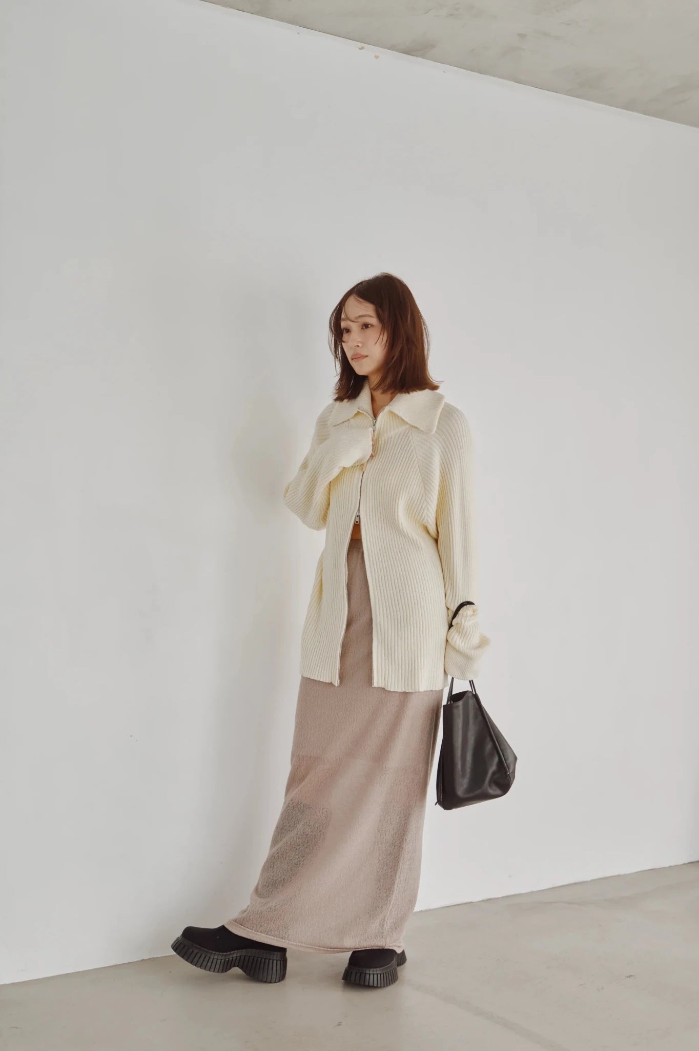 【Hella 2026 FALLWINTER COLLECTION】Lace Jacquard Long Skirt - Champdelarose