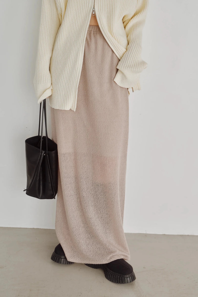 【Hella 2026 FALLWINTER COLLECTION】Lace Jacquard Long Skirt - Champdelarose