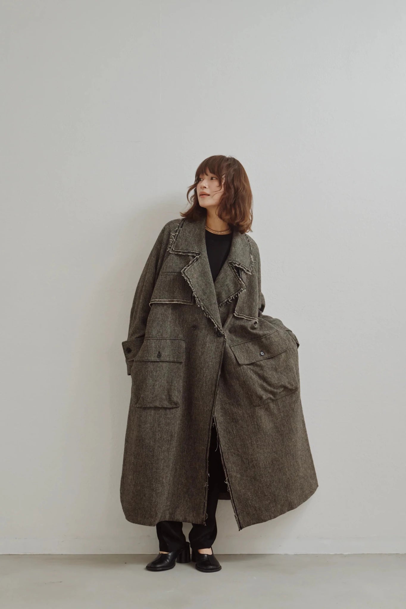 【Hella 2026 FALLWINTER COLLECTION】Linen Wool Trench Coat - Champdelarose