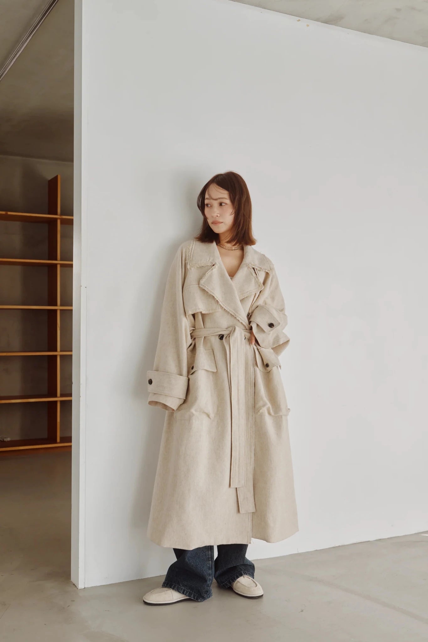 【Hella 2026 FALLWINTER COLLECTION】Linen Wool Trench Coat - Champdelarose