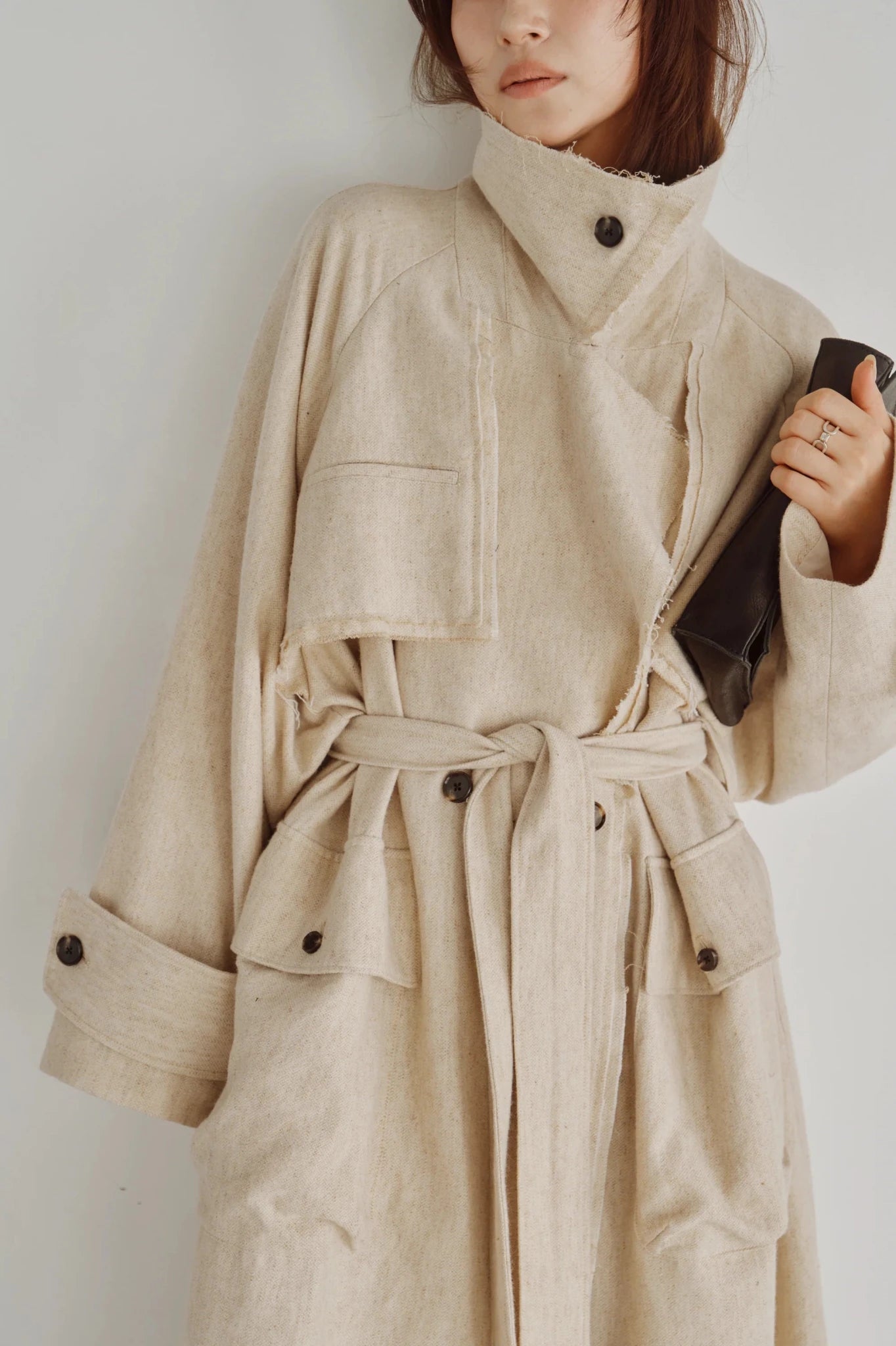 【Hella 2026 FALLWINTER COLLECTION】Linen Wool Trench Coat - Champdelarose