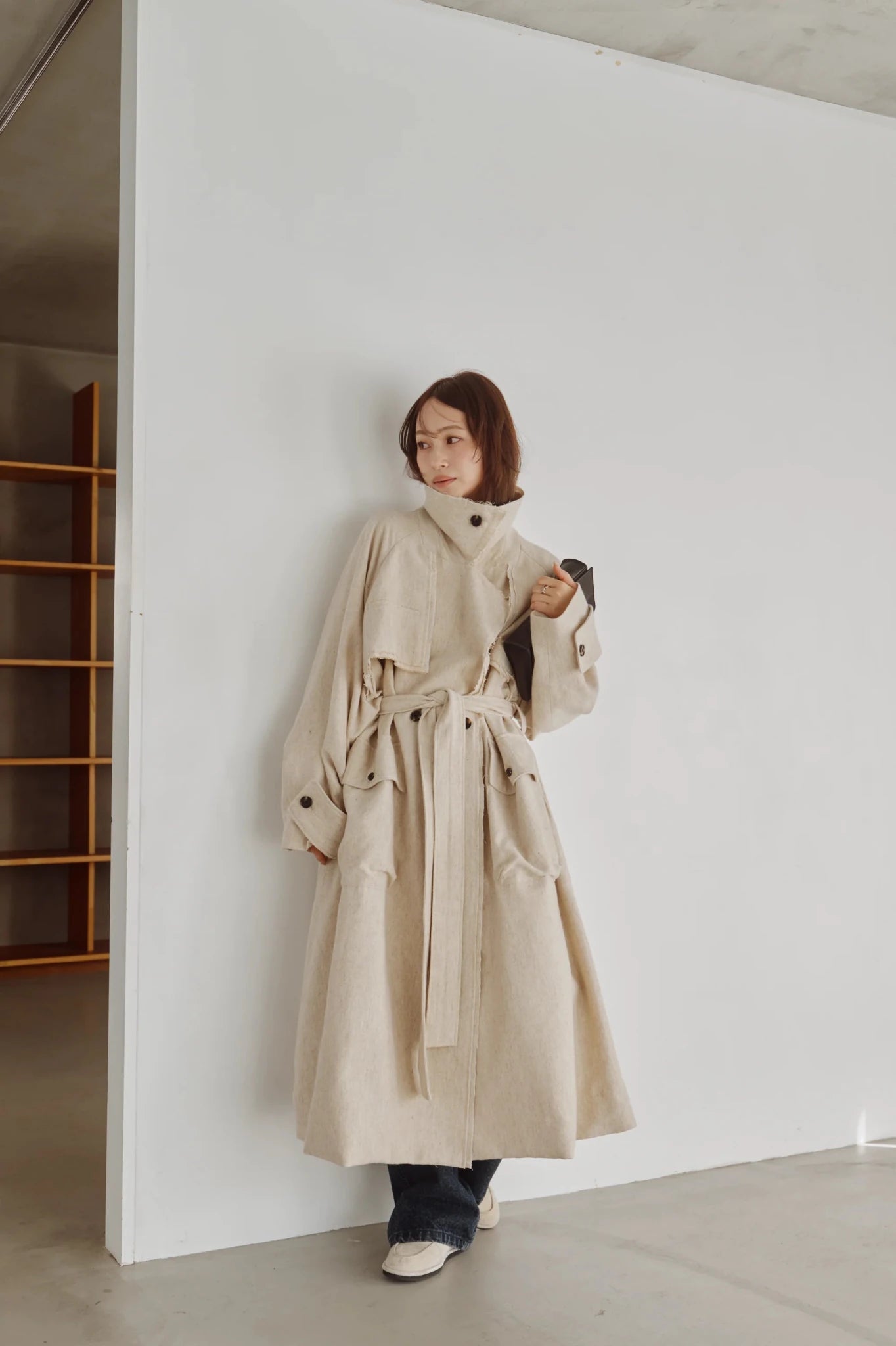 【Hella 2026 FALLWINTER COLLECTION】Linen Wool Trench Coat - Champdelarose