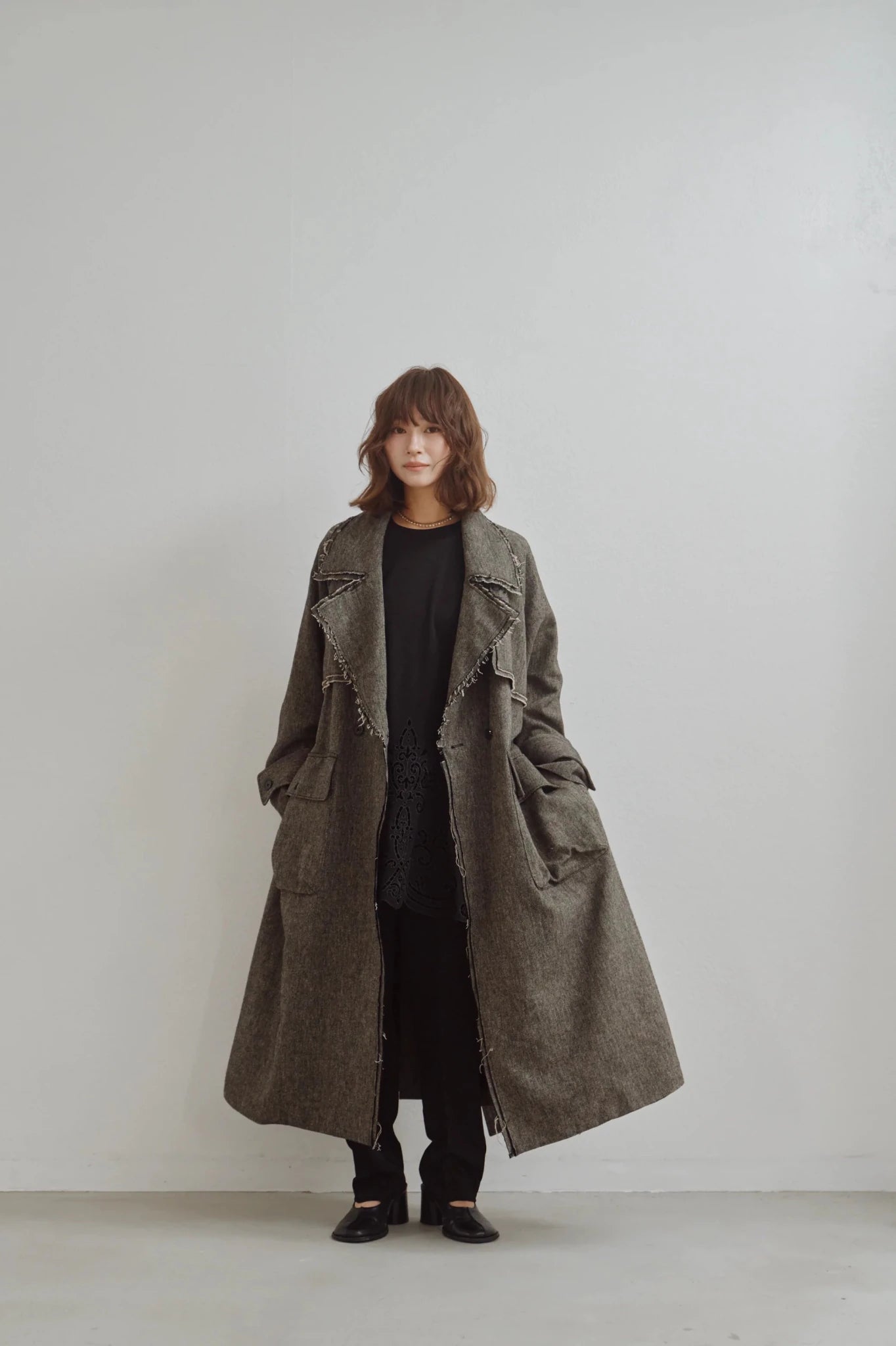 【Hella 2026 FALLWINTER COLLECTION】Linen Wool Trench Coat - Champdelarose