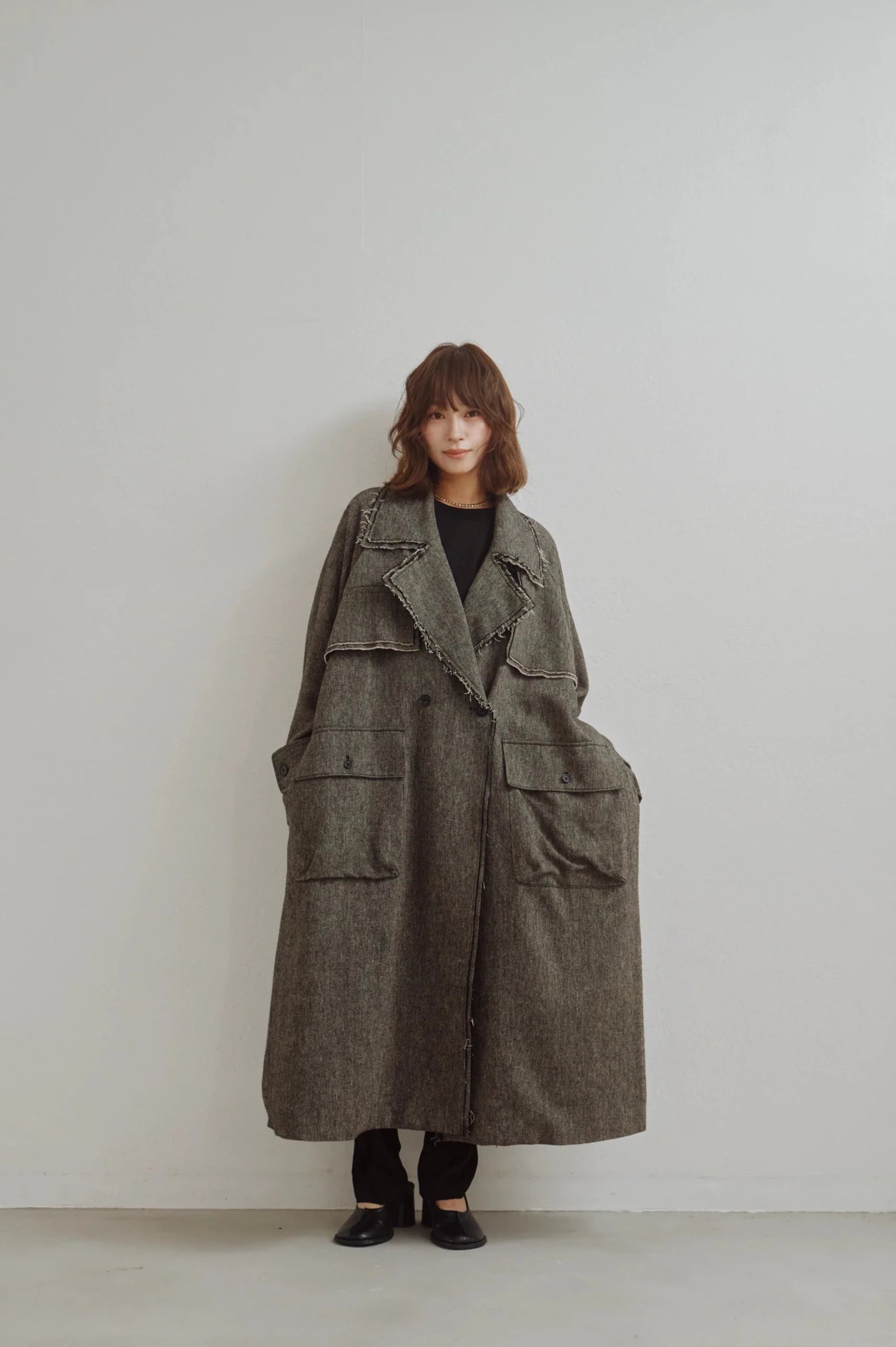 【Hella 2026 FALLWINTER COLLECTION】Linen Wool Trench Coat - Champdelarose