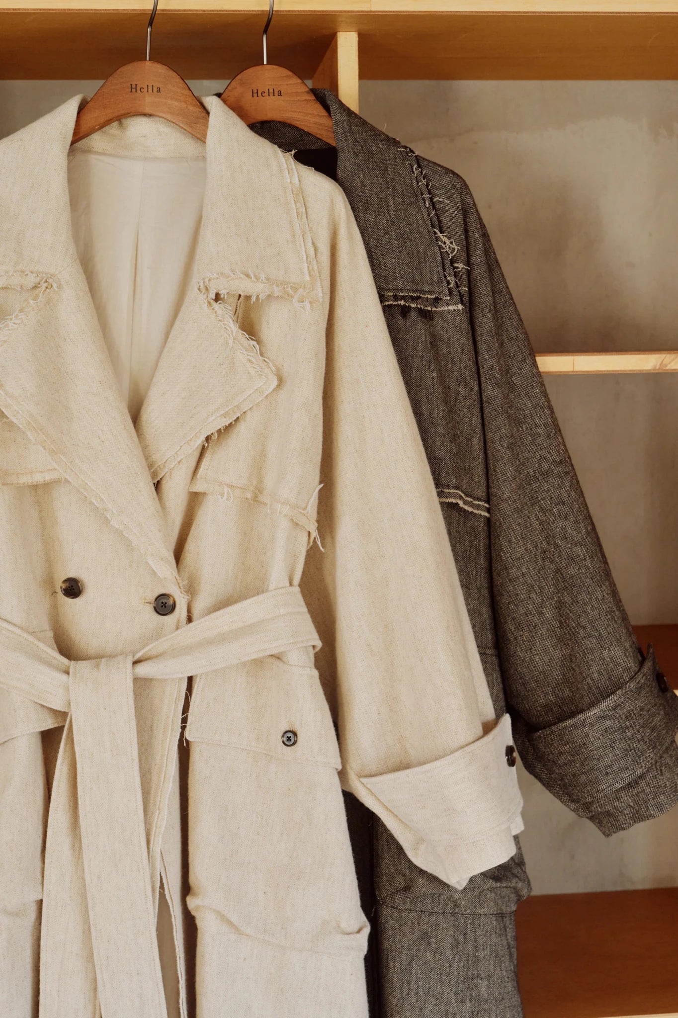 【Hella 2026 FALLWINTER COLLECTION】Linen Wool Trench Coat - Champdelarose