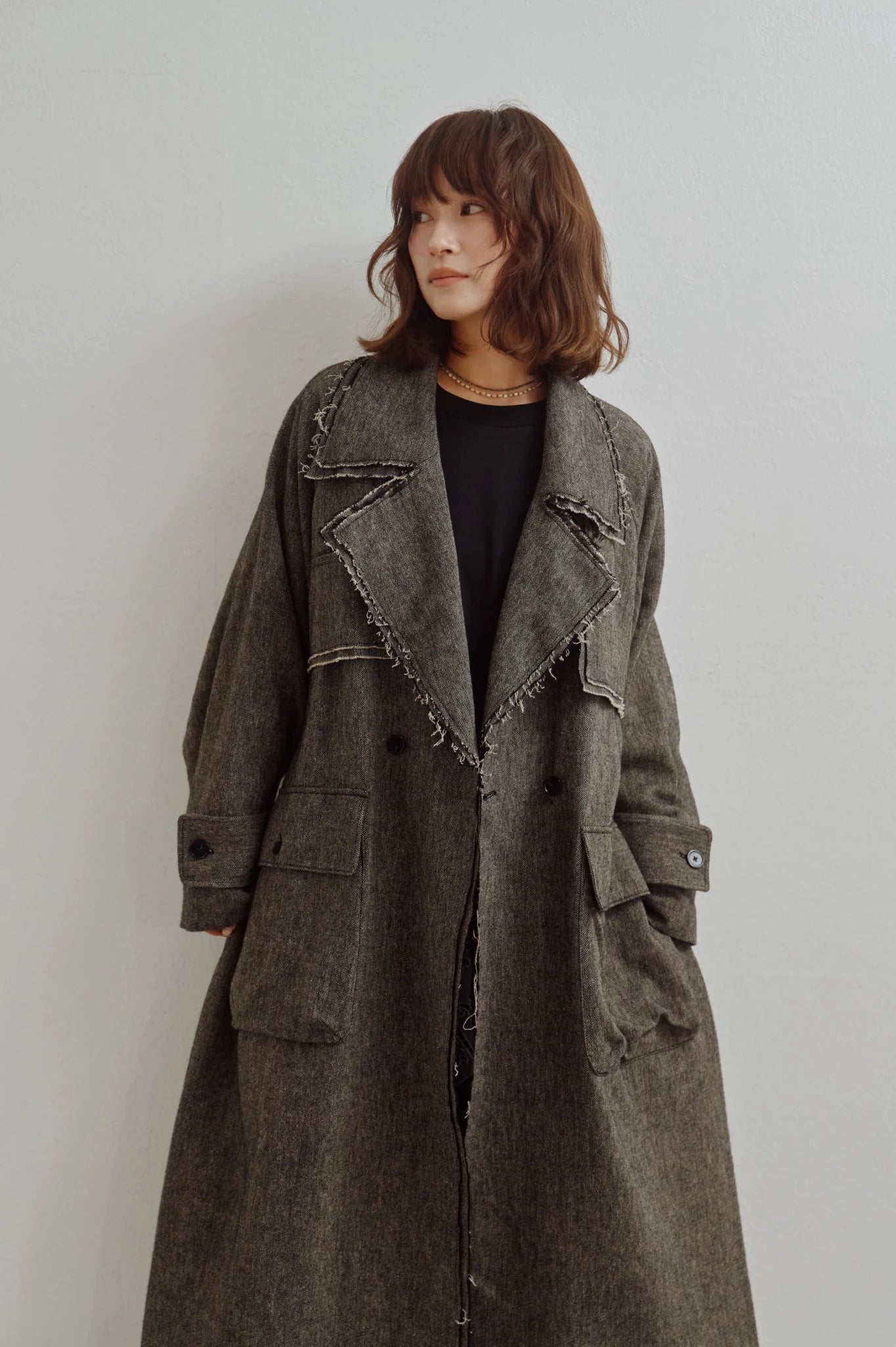 【Hella 2026 FALLWINTER COLLECTION】Linen Wool Trench Coat - Champdelarose