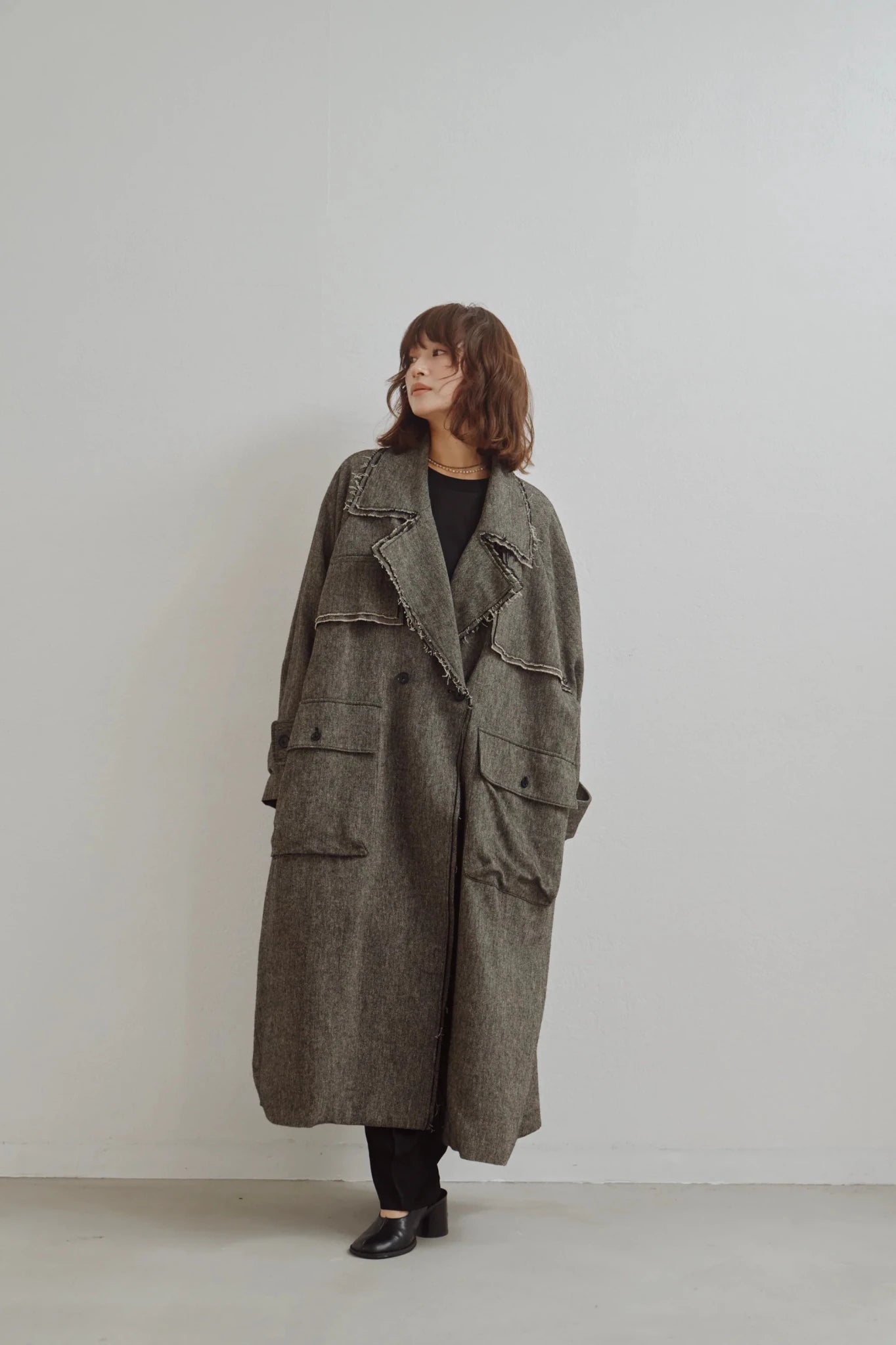 【Hella 2026 FALLWINTER COLLECTION】Linen Wool Trench Coat - Champdelarose