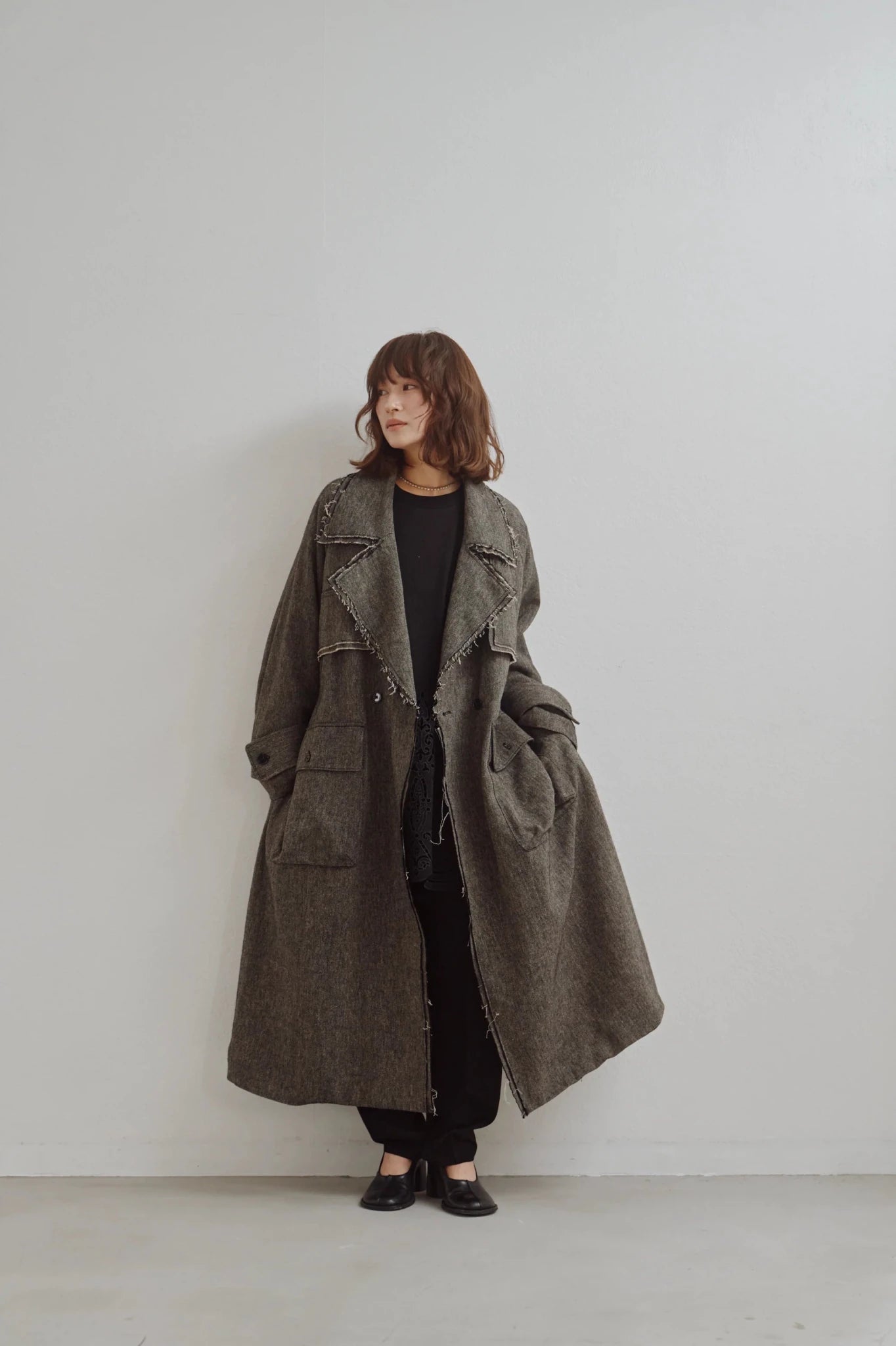 【Hella 2026 FALLWINTER COLLECTION】Linen Wool Trench Coat - Champdelarose
