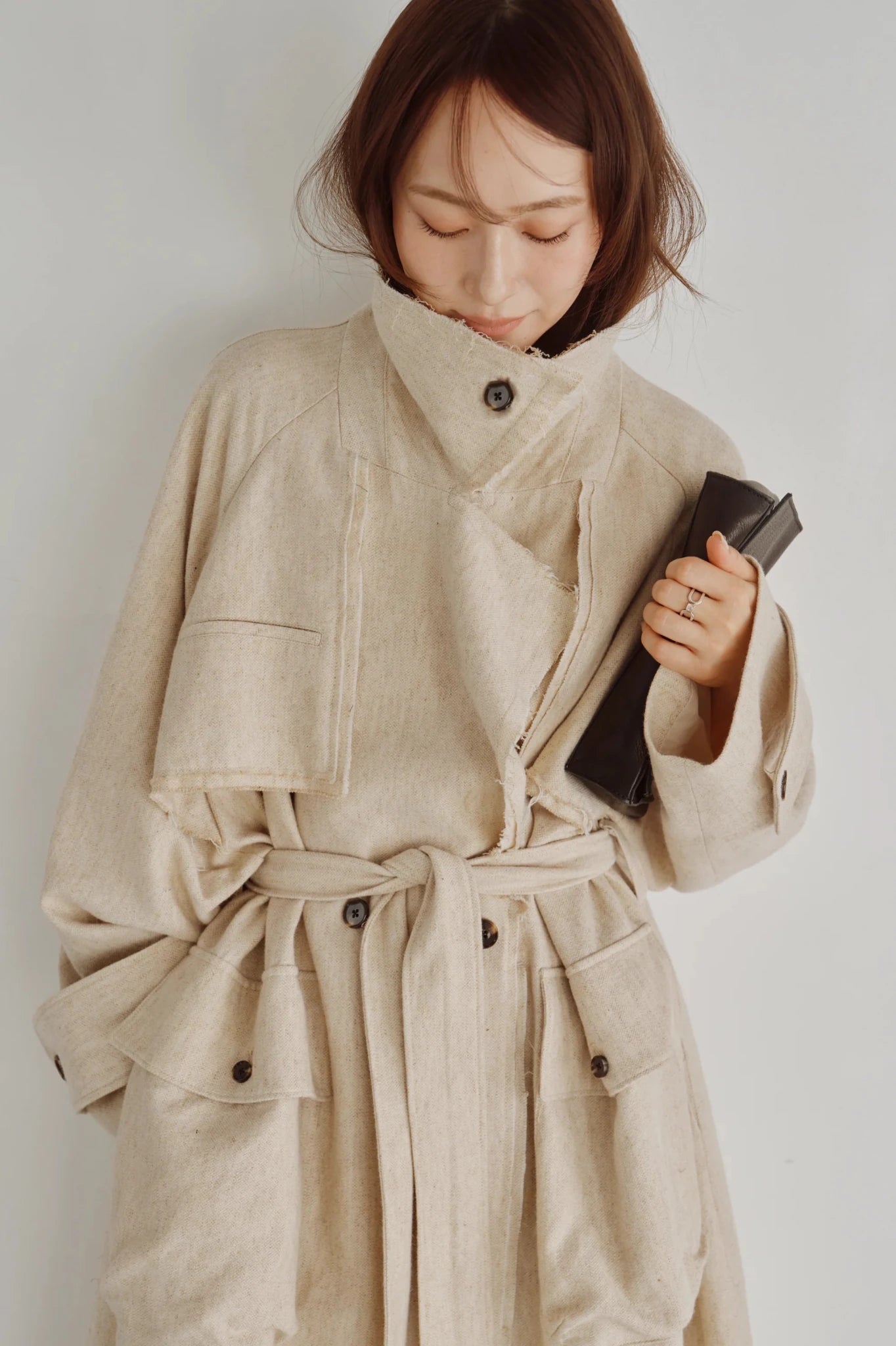 【Hella 2026 FALLWINTER COLLECTION】Linen Wool Trench Coat - Champdelarose