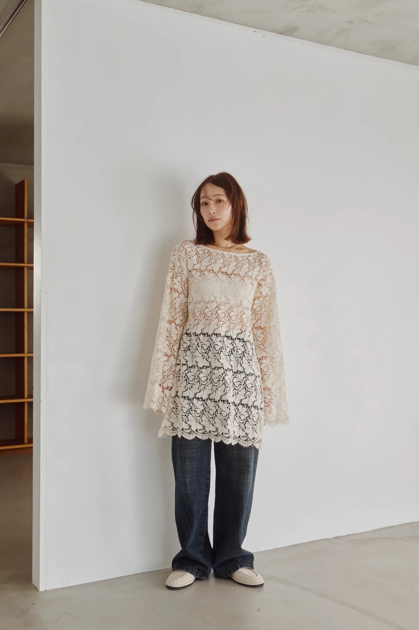 【Hella 2026 FALLWINTER COLLECTION】Scalloped Lace Top - Champdelarose