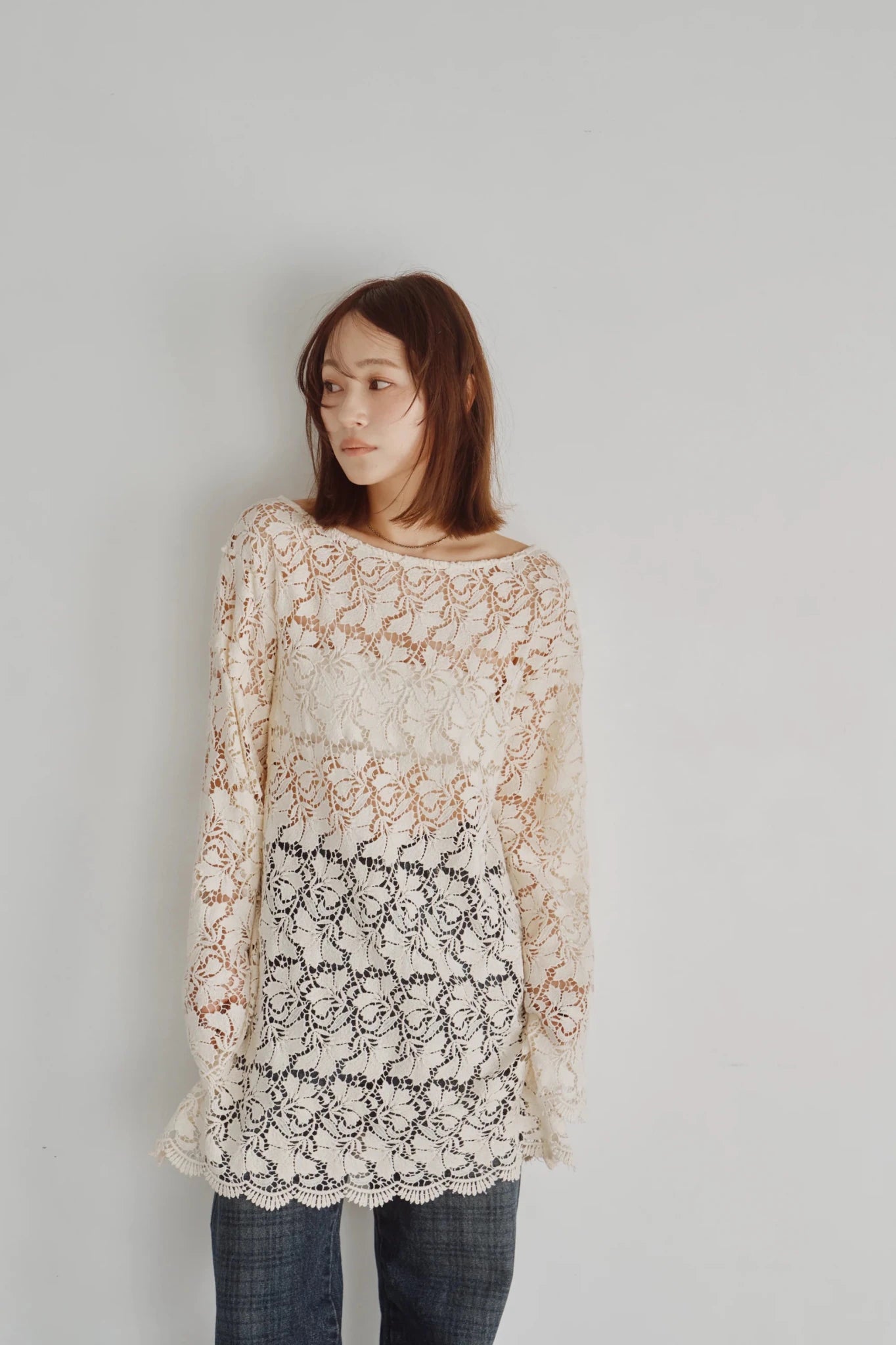 【Hella 2026 FALLWINTER COLLECTION】Scalloped Lace Top - Champdelarose
