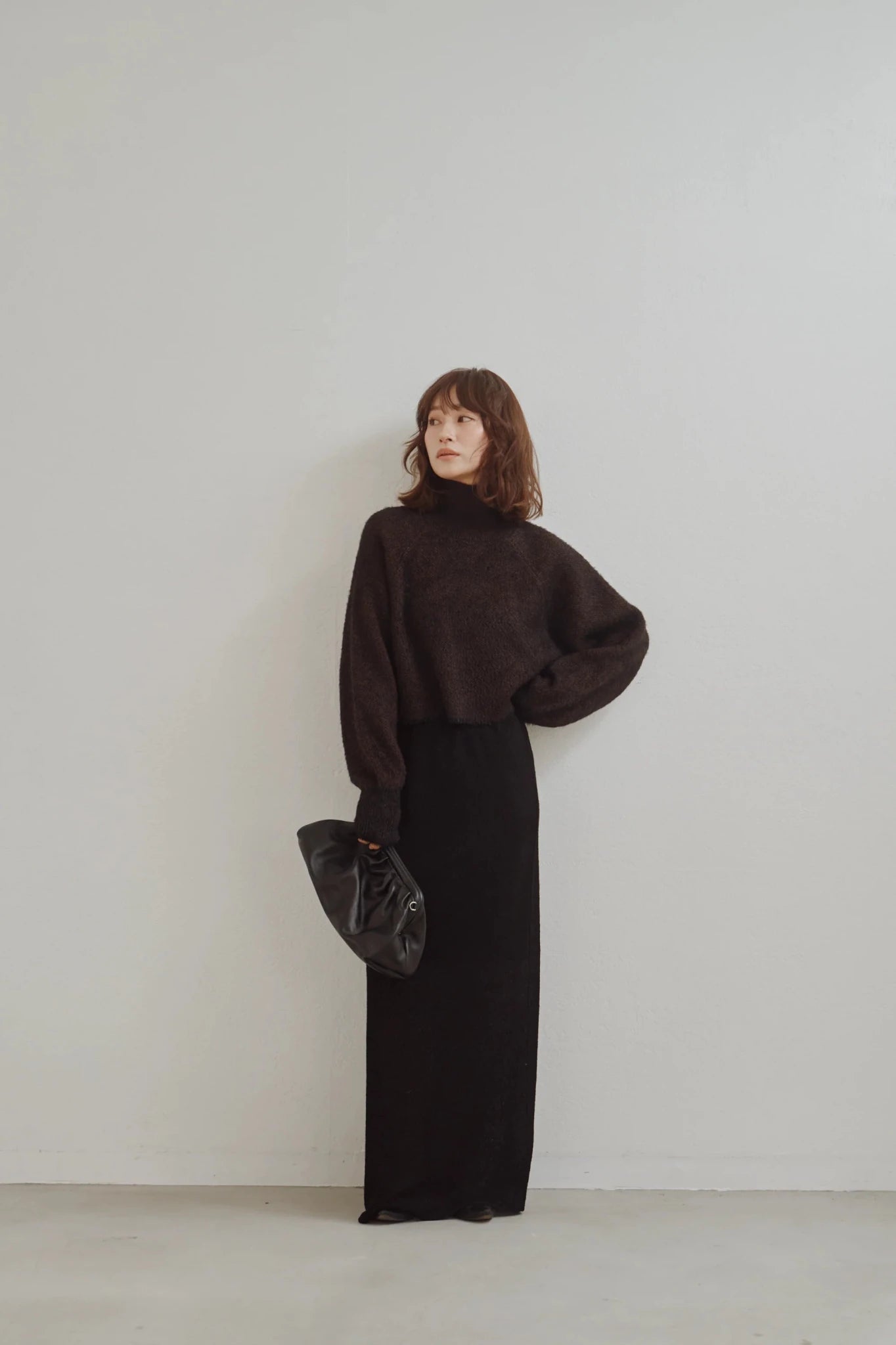 【Hella 2026 FALLWINTER COLLECTION】Shaggy High Neck Knit Top - Champdelarose