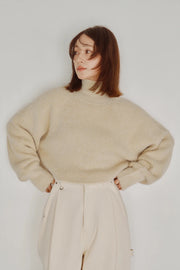 【Hella 2026 FALLWINTER COLLECTION】Shaggy High Neck Knit Top - Champdelarose