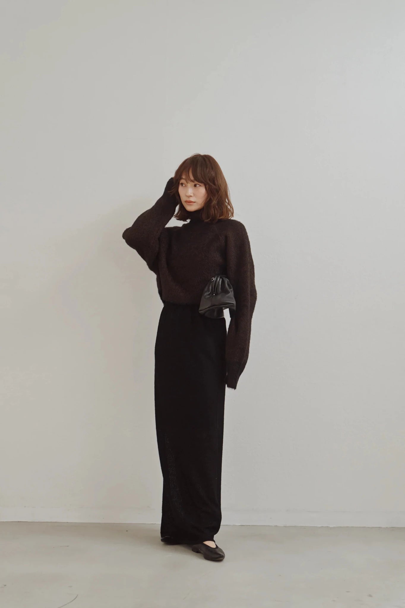 【Hella 2026 FALLWINTER COLLECTION】Shaggy High Neck Knit Top - Champdelarose