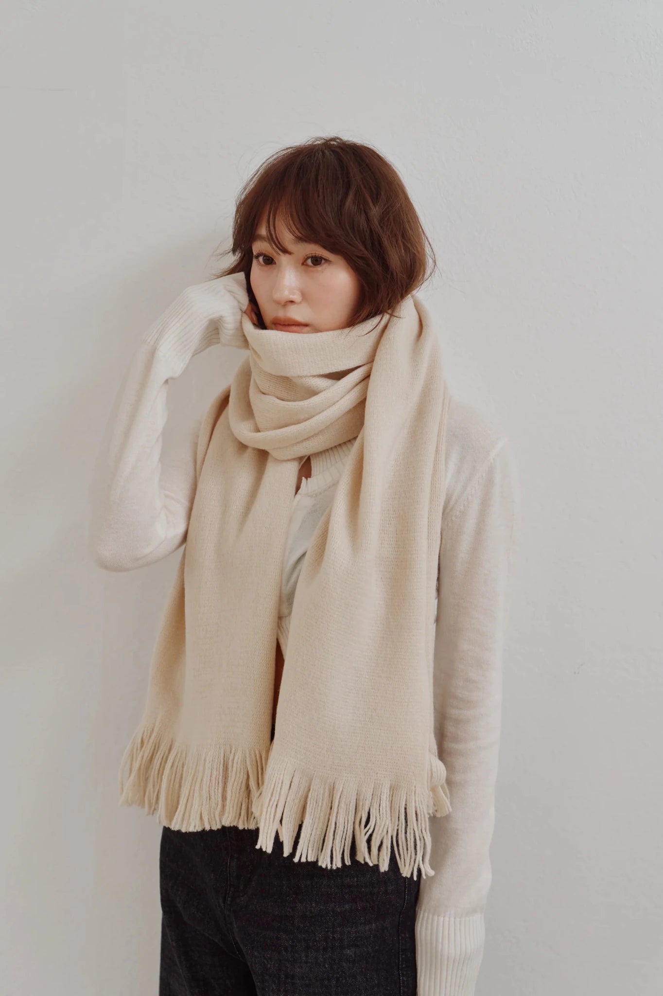 【Hella 2026 FALLWINTER COLLECTION】Shaggy Stole - Champdelarose