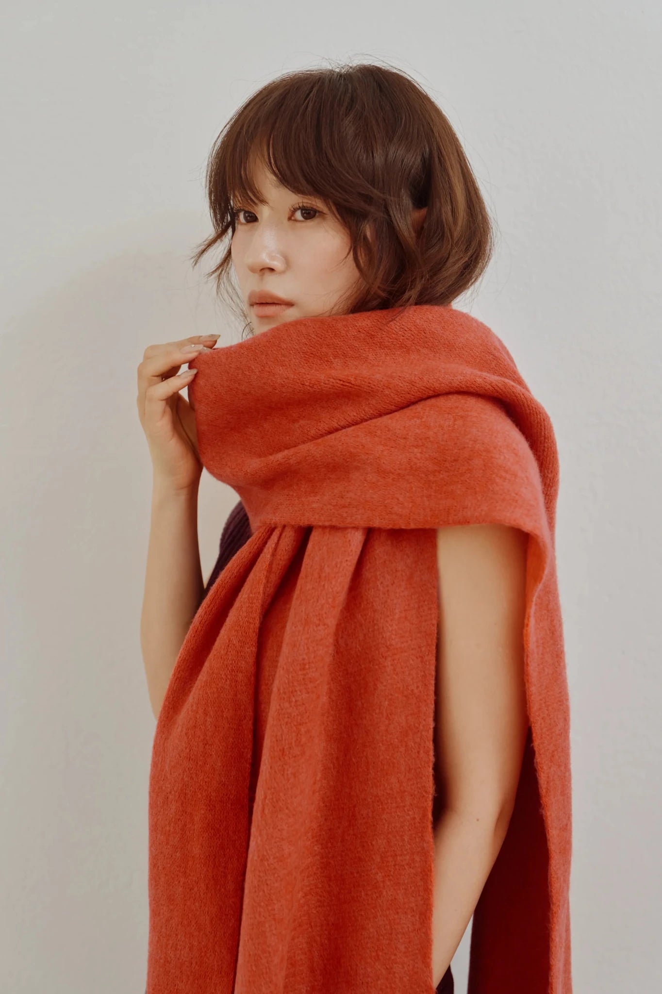 【Hella 2026 FALLWINTER COLLECTION】Shaggy Stole - Champdelarose