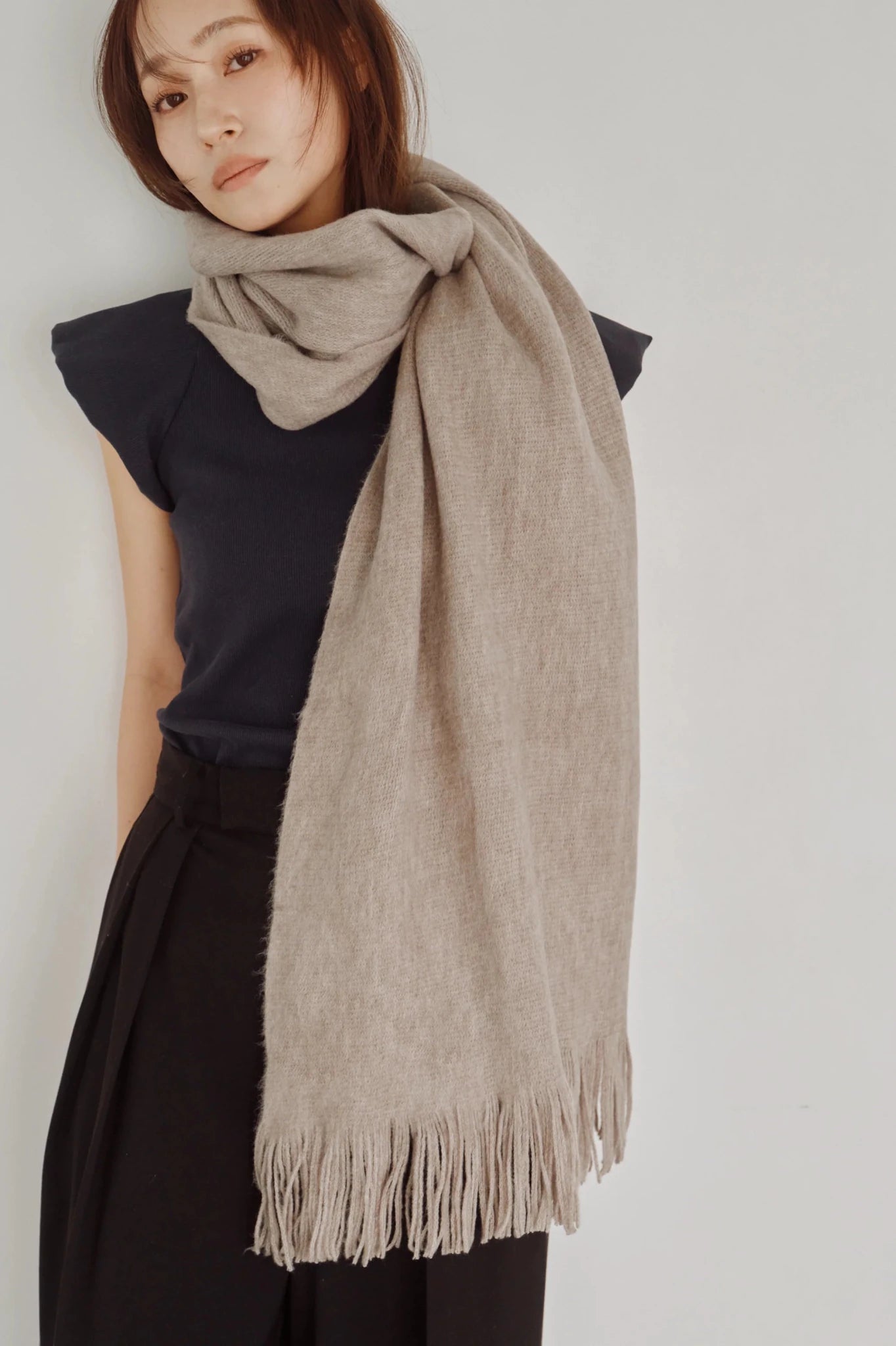 【Hella 2026 FALLWINTER COLLECTION】Shaggy Stole - Champdelarose