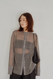 【Hella 2026 FALLWINTER COLLECTION】Sheer Check Slim Shirt - Champdelarose