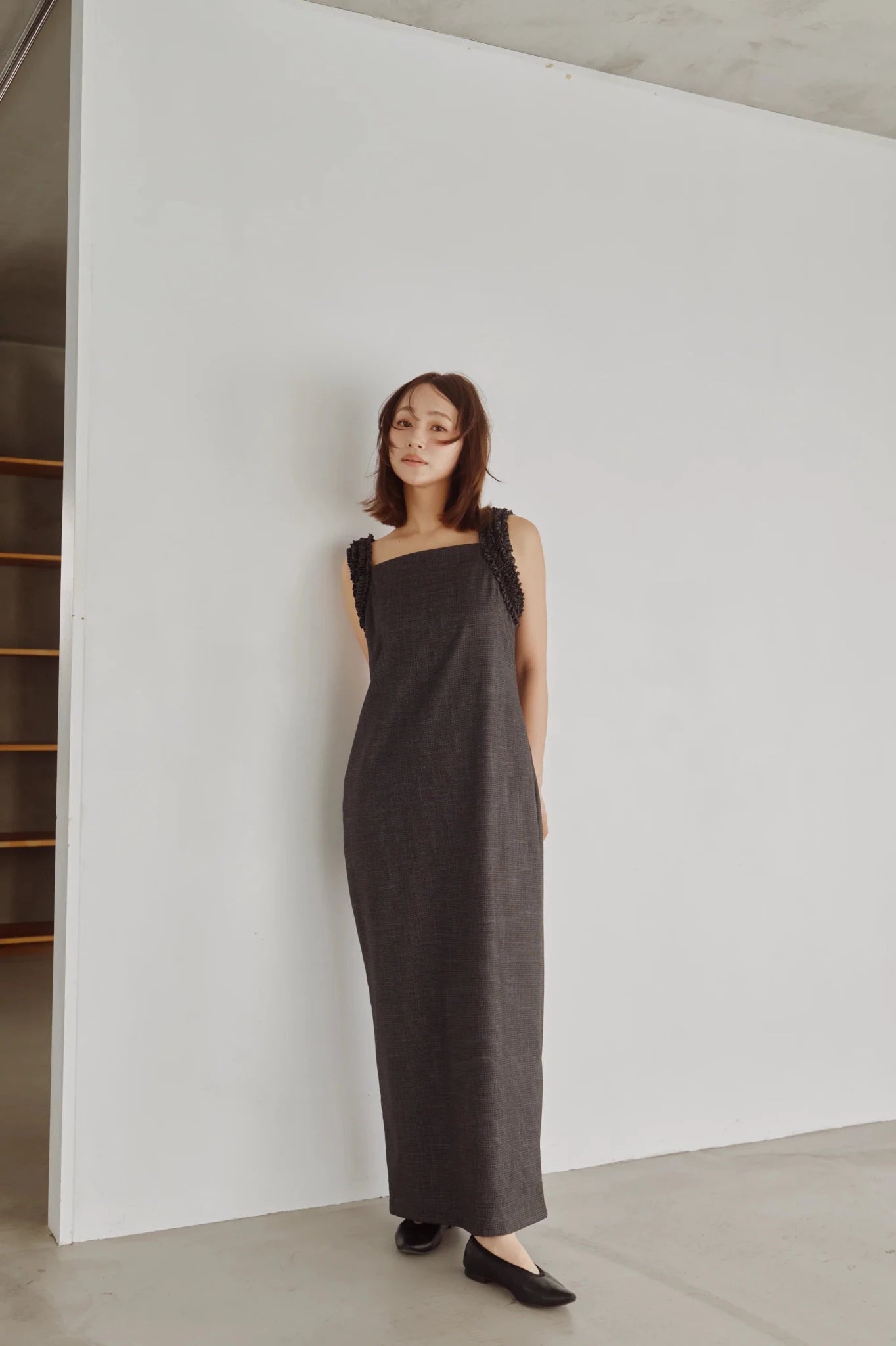 【Hella 2026 FALLWINTER COLLECTION】Tweed Frill Column Dress - Champdelarose