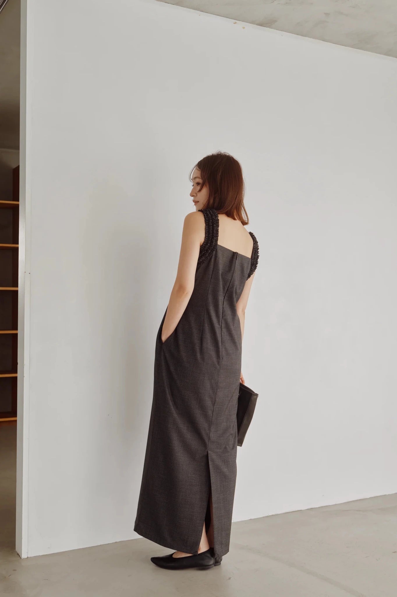 【Hella 2026 FALLWINTER COLLECTION】Tweed Frill Column Dress - Champdelarose
