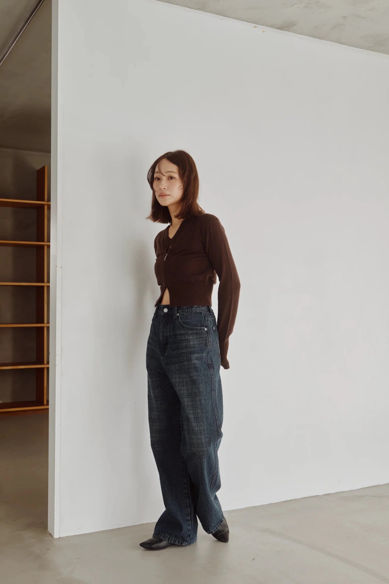 【Hella 2026 FALLWINTER COLLECTION】V Neck Zip Knit Cardigan - Champdelarose