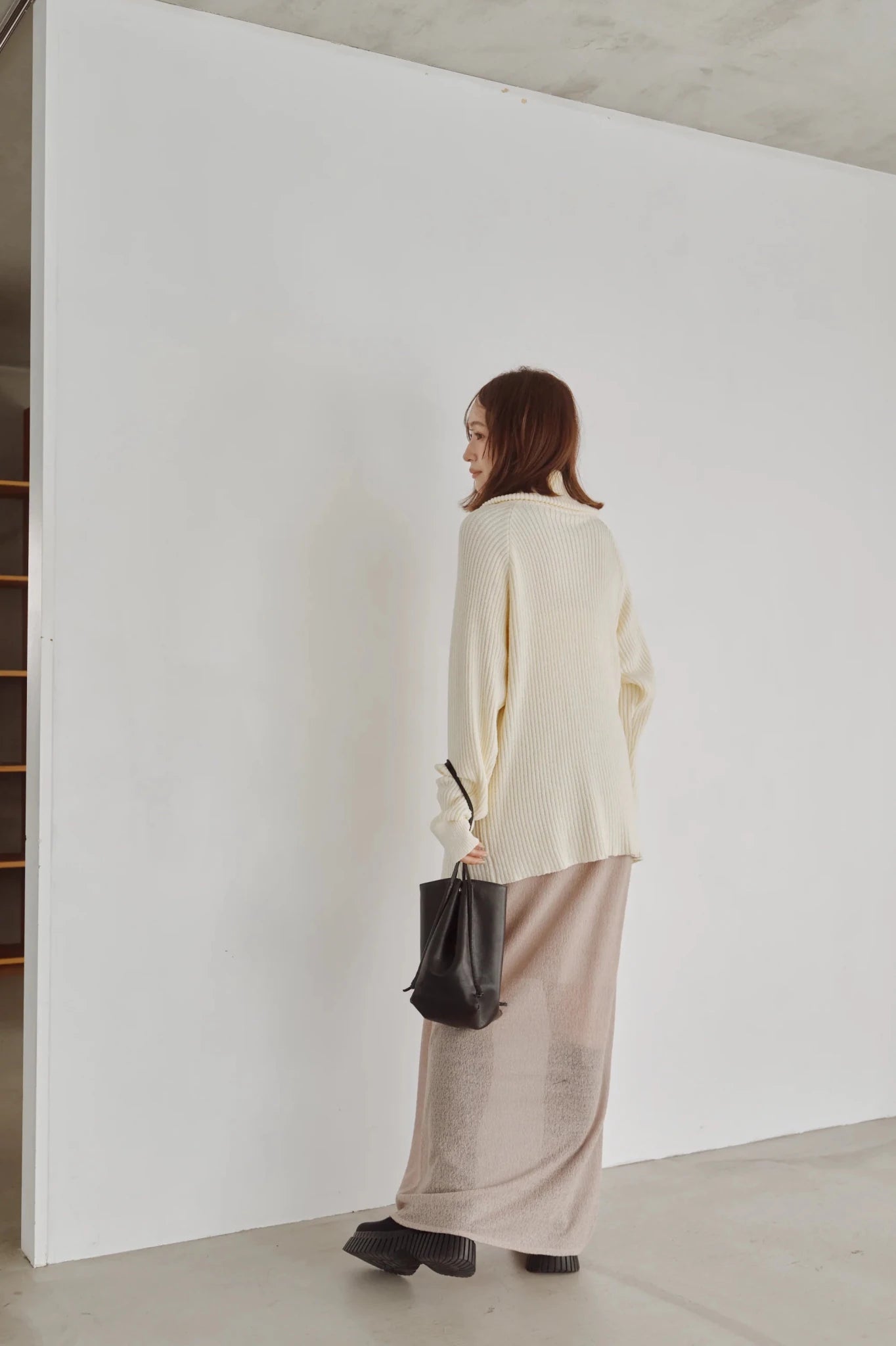 【Hella 2026 FALLWINTER COLLECTION】Wide Collar Rib Zip Knit - Champdelarose