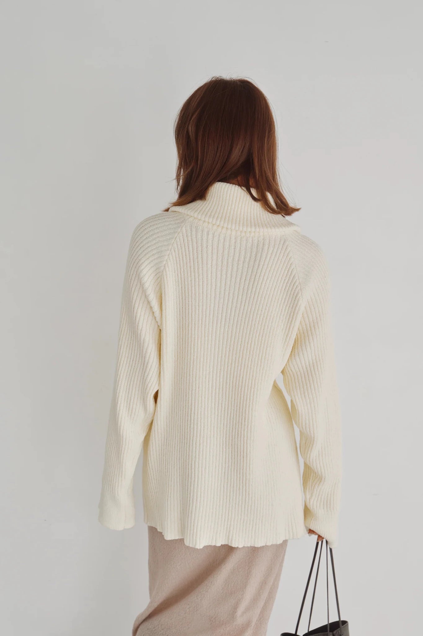 【Hella 2026 FALLWINTER COLLECTION】Wide Collar Rib Zip Knit - Champdelarose