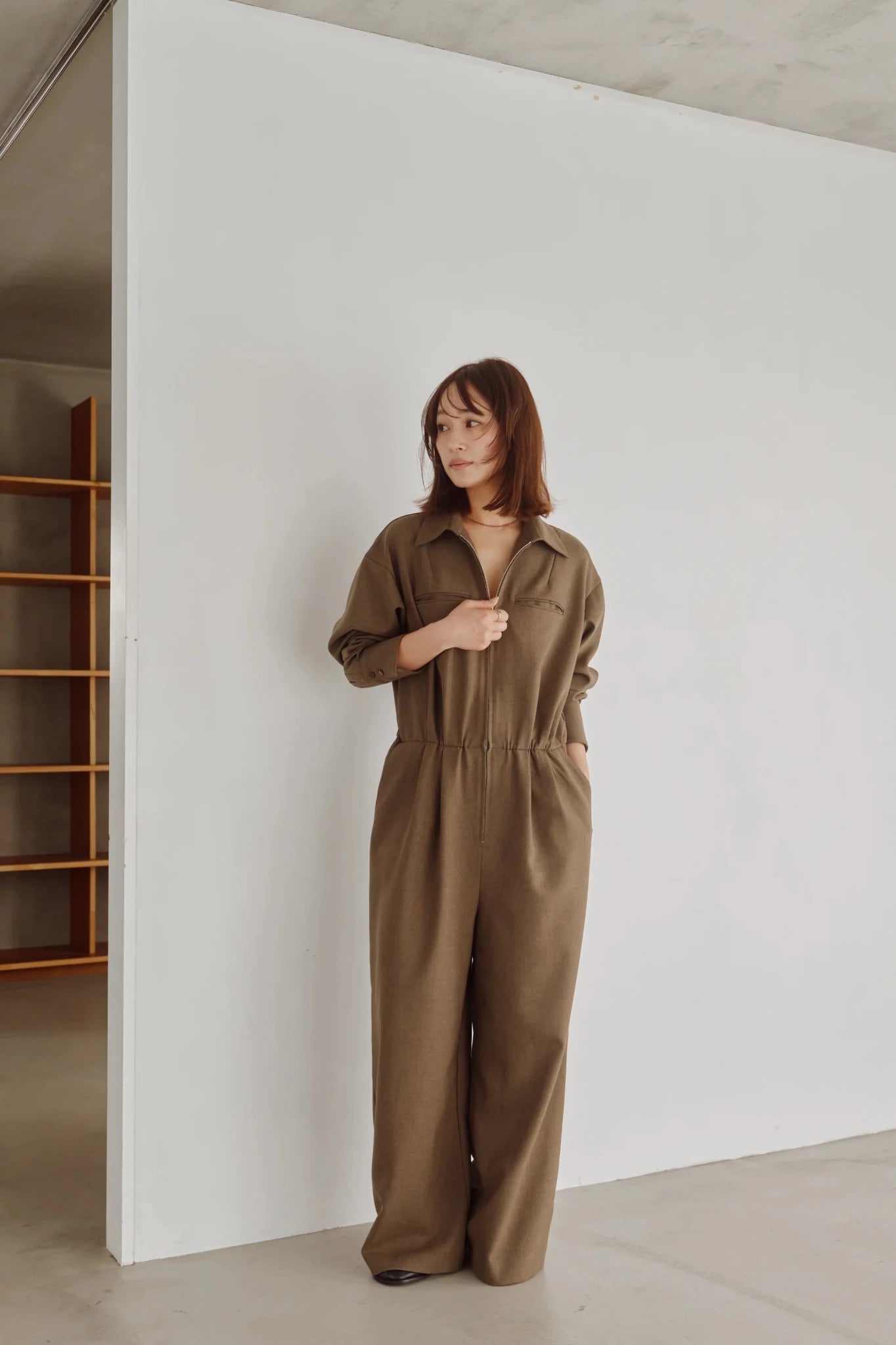 【Hella 2026 FALLWINTER COLLECTION】Zip Front Jumpsuit - Champdelarose