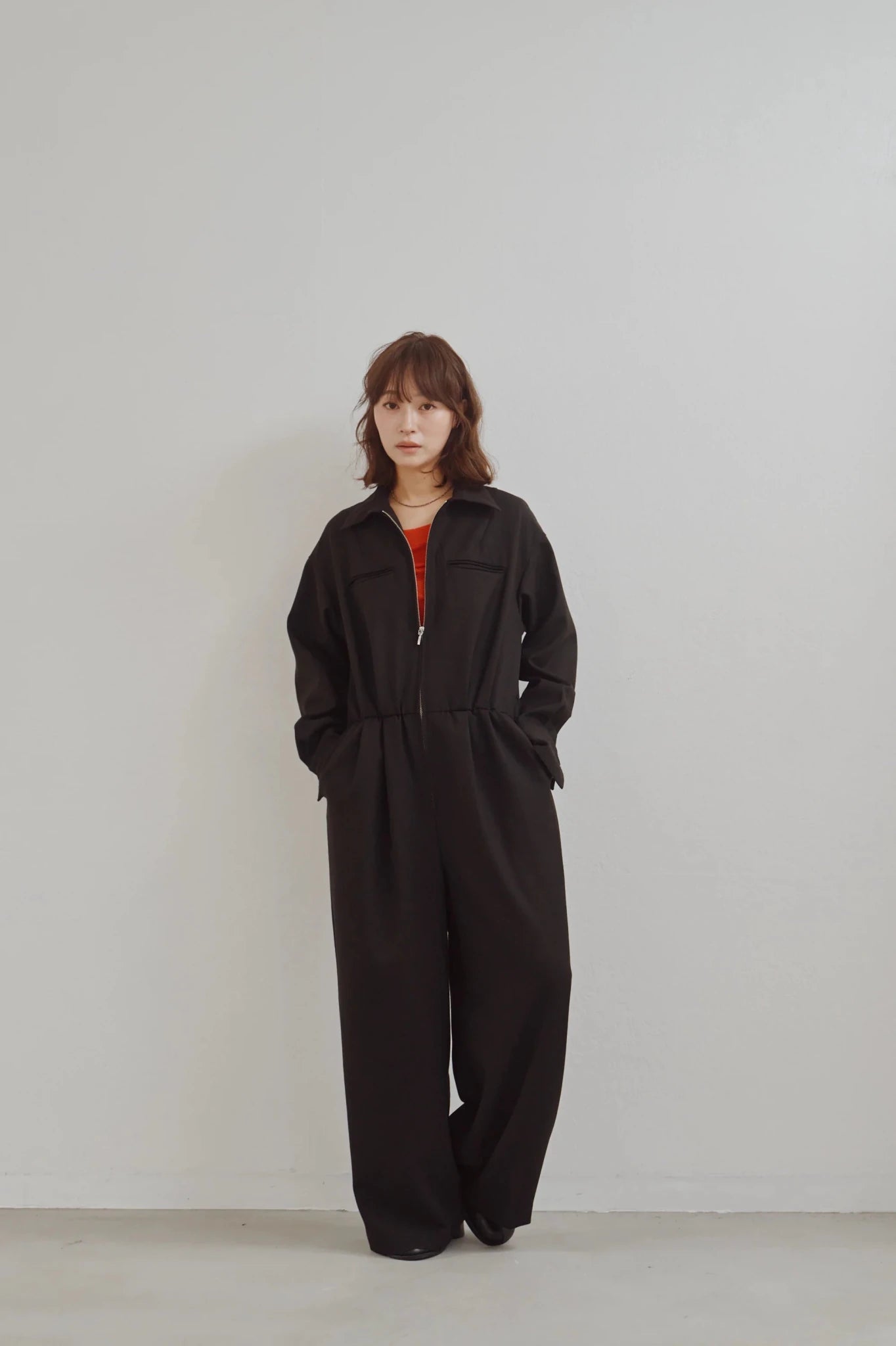 【Hella 2026 FALLWINTER COLLECTION】Zip Front Jumpsuit - Champdelarose