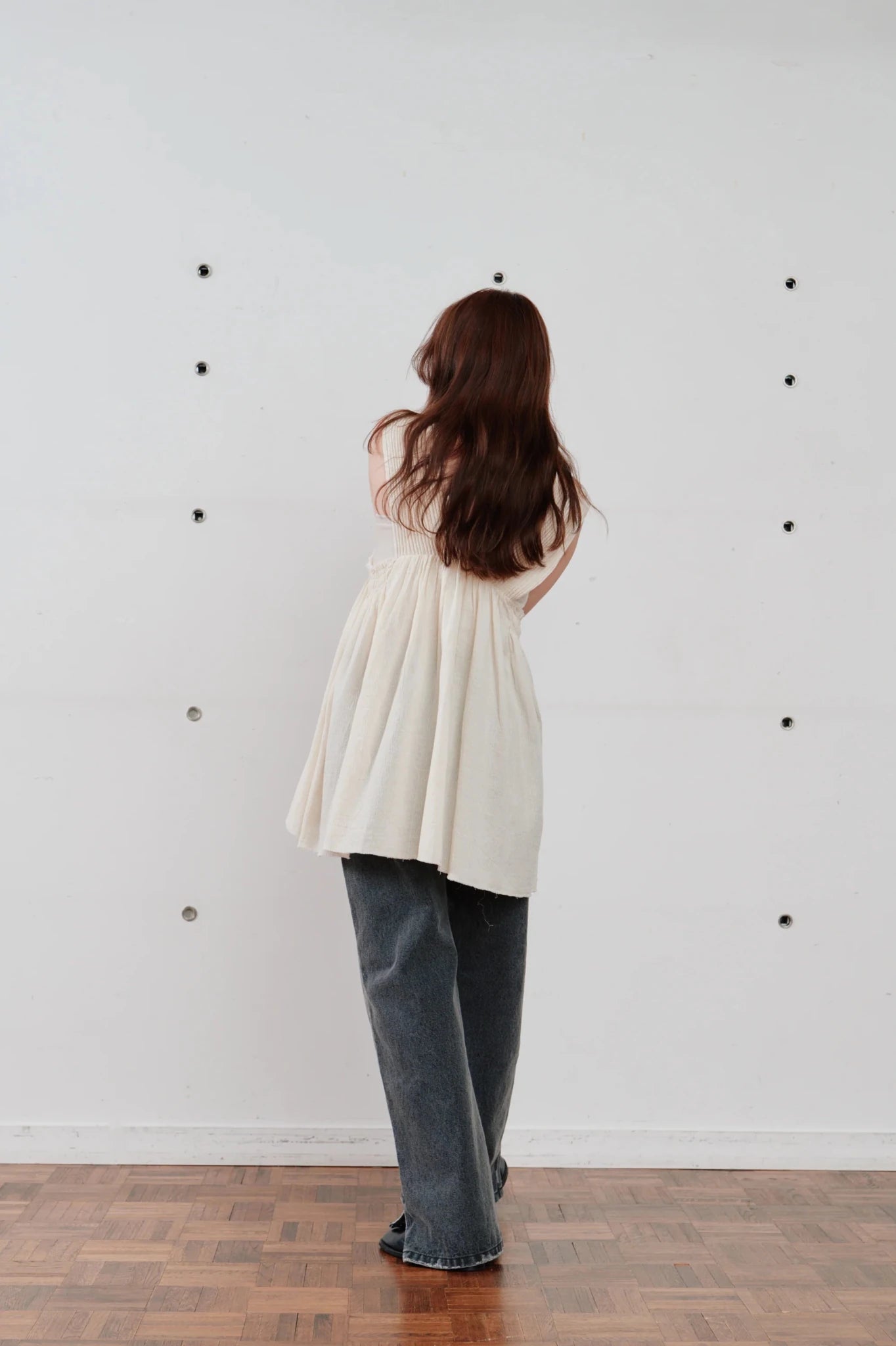 【Hella 2026 SPRING/SUMMER】cotton crepe gather top - Champdelarose
