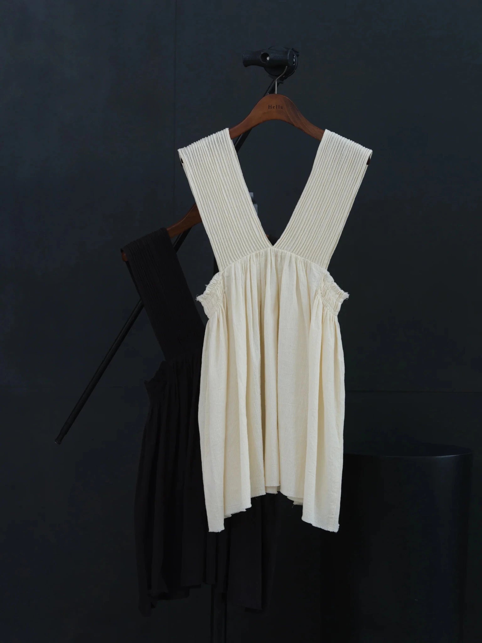 【Hella 2026 SPRING/SUMMER】cotton crepe gather top - Champdelarose