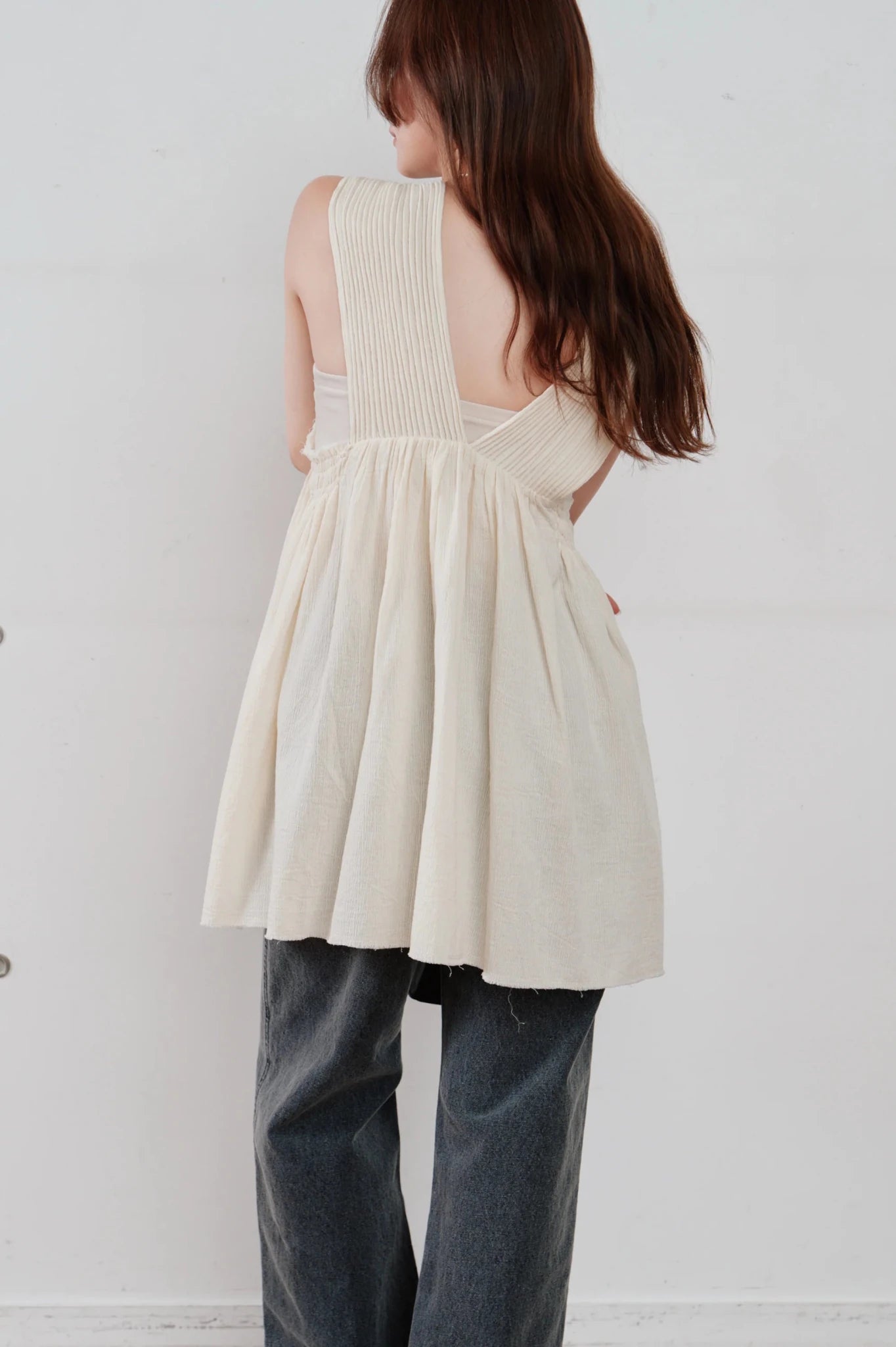 【Hella 2026 SPRING/SUMMER】cotton crepe gather top - Champdelarose